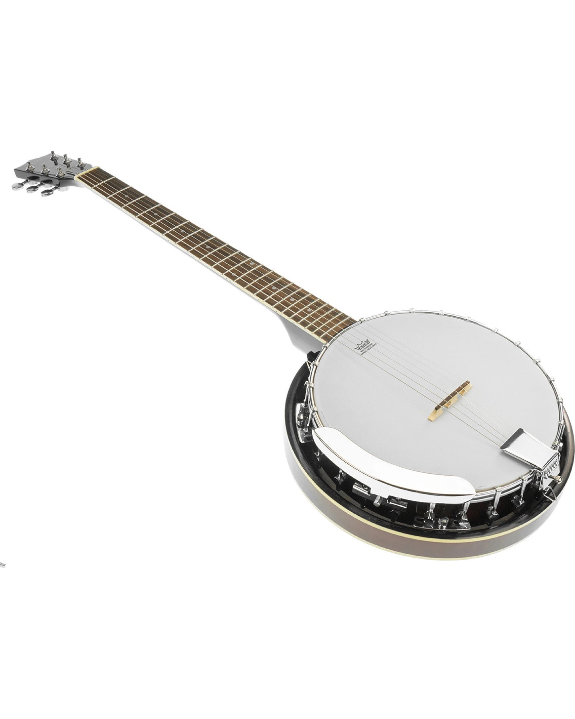 1 Karrera 6 String Resonator Banjo - Brown, 1 of 7