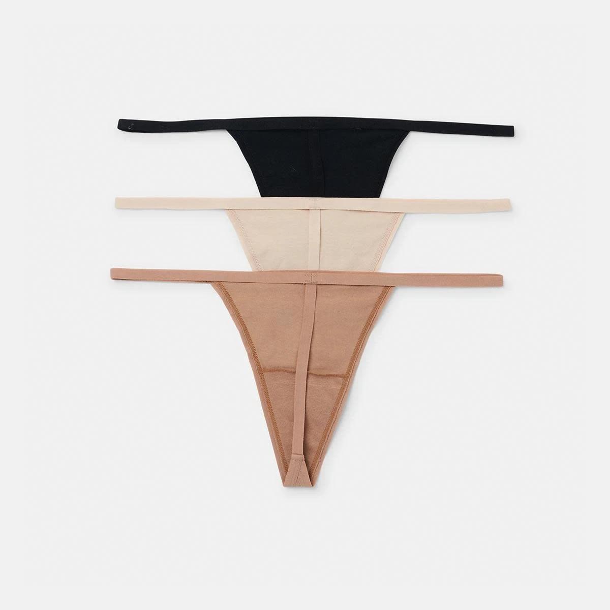 2 3 Pack Frida G-string Briefs Tanblk Mix, 2 of 8