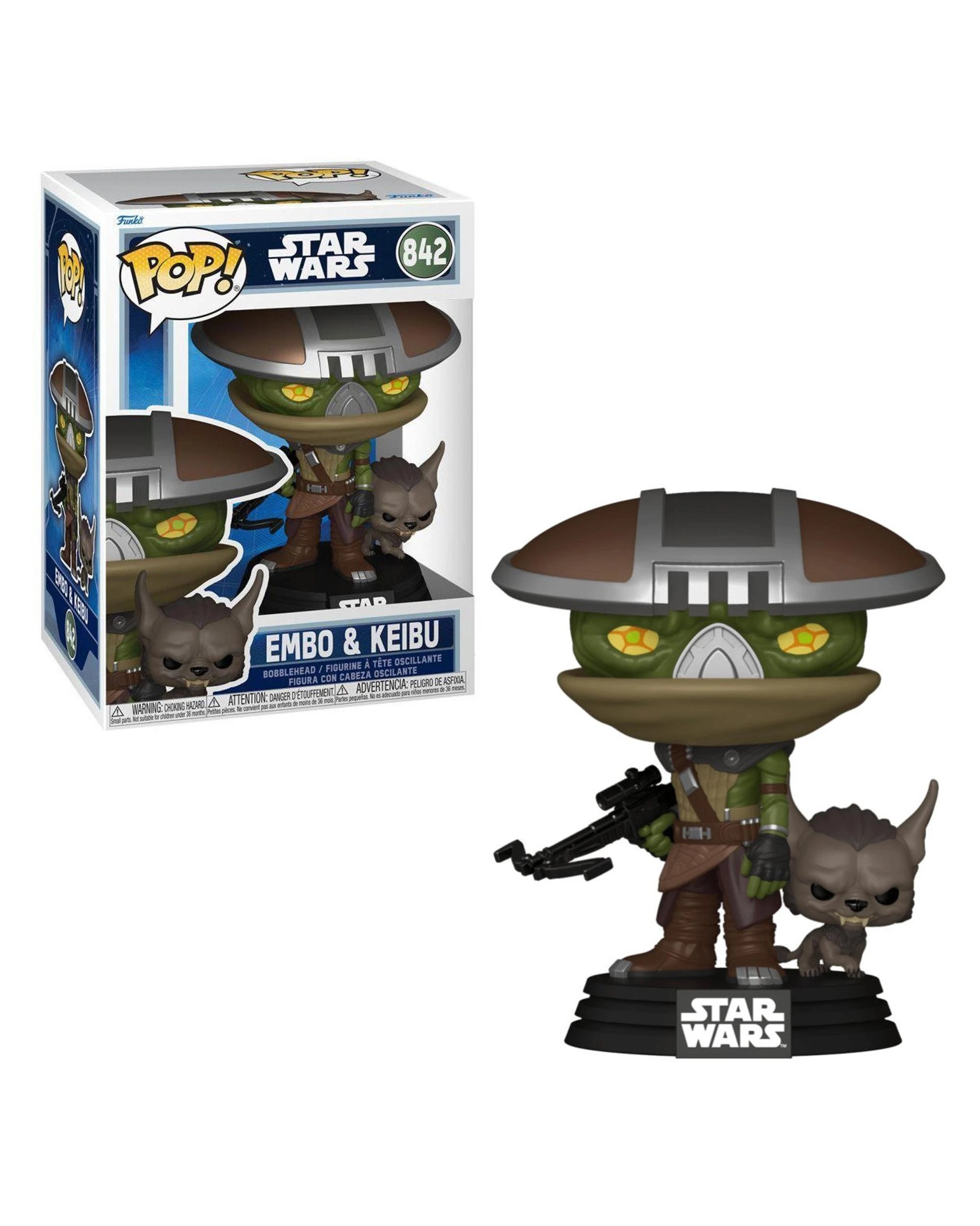 1 Star Wars The Mandalorian and Grogu Embo and Keibu Funko POP! Vinyl, 1 of 3