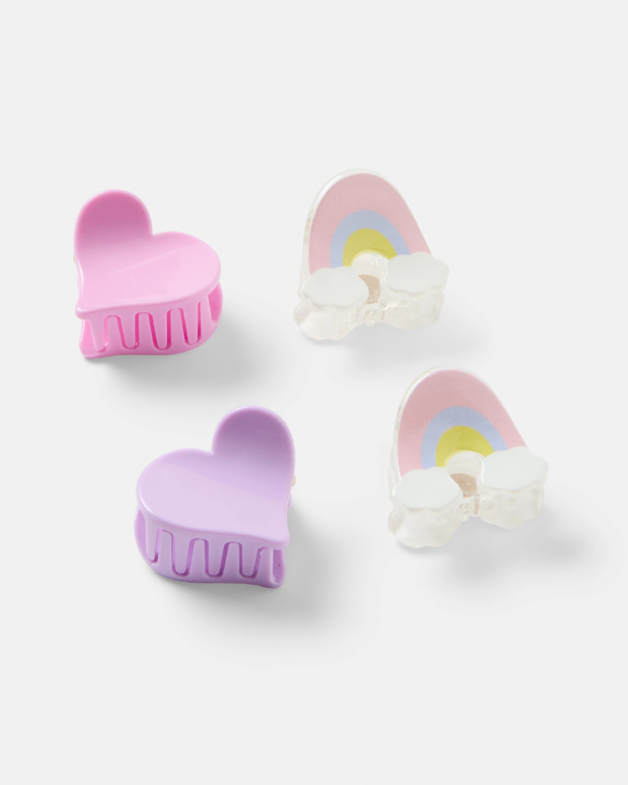 1 4 Pack Mini Unicorn and Heart Claw Hair Clips, 1 of 3