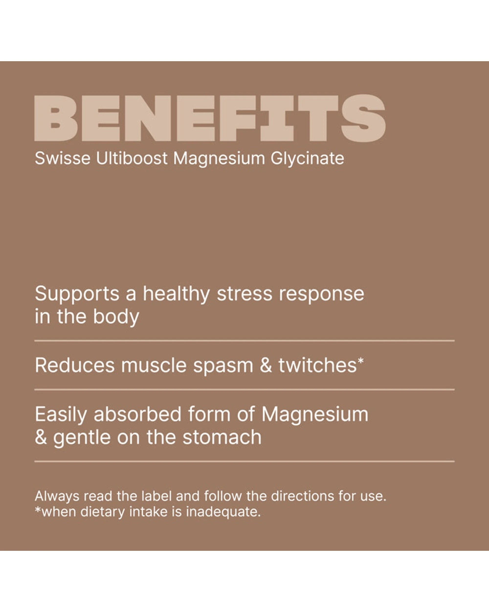 4 Swisse 60pc Ultiboost Tablets Magnesium Glycinate Muscle Support, 4 of 6