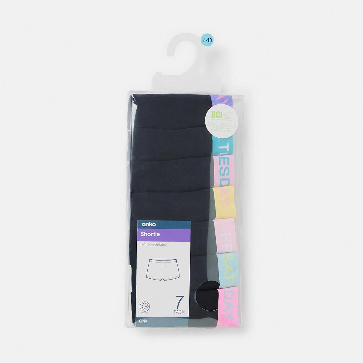 10 7 Pack Shorties Black 24, 10 of 10