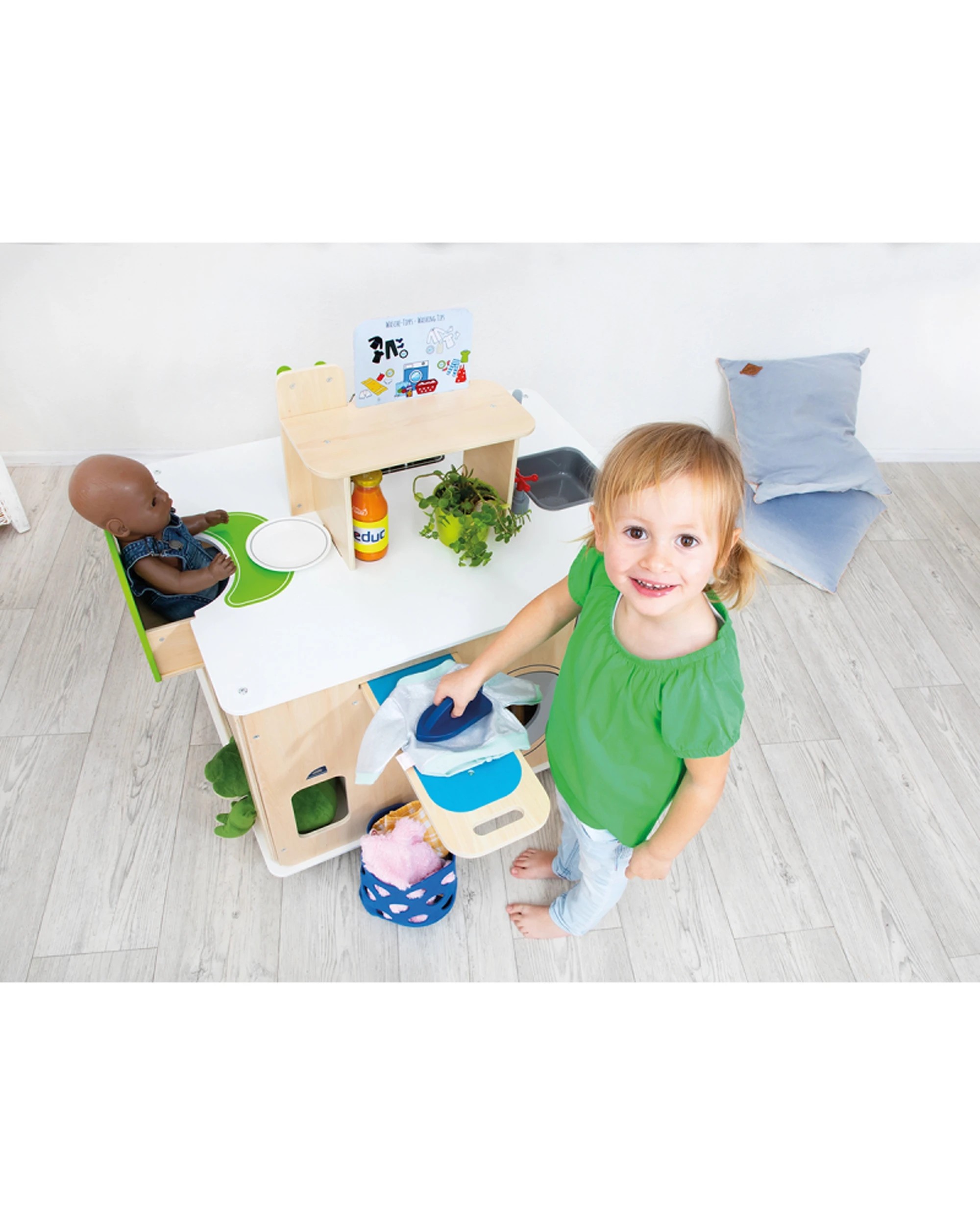 5 Beleduc All in One Home Kitchen Cooking Cleaning Laundry Role Play Centre - Multi, 5 of 6