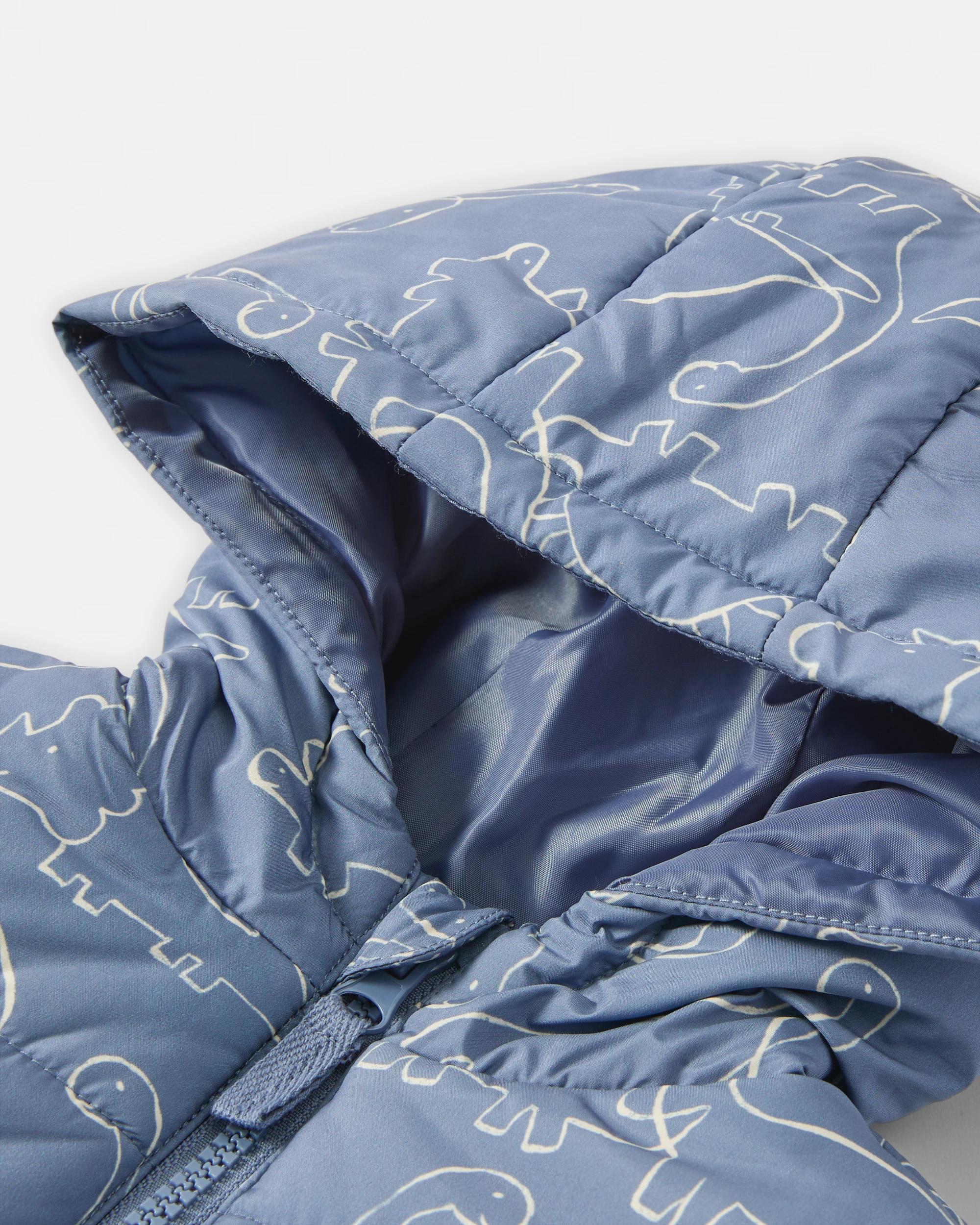 3 Hooded Puffer Jacket Blu Dino, 3 of 3