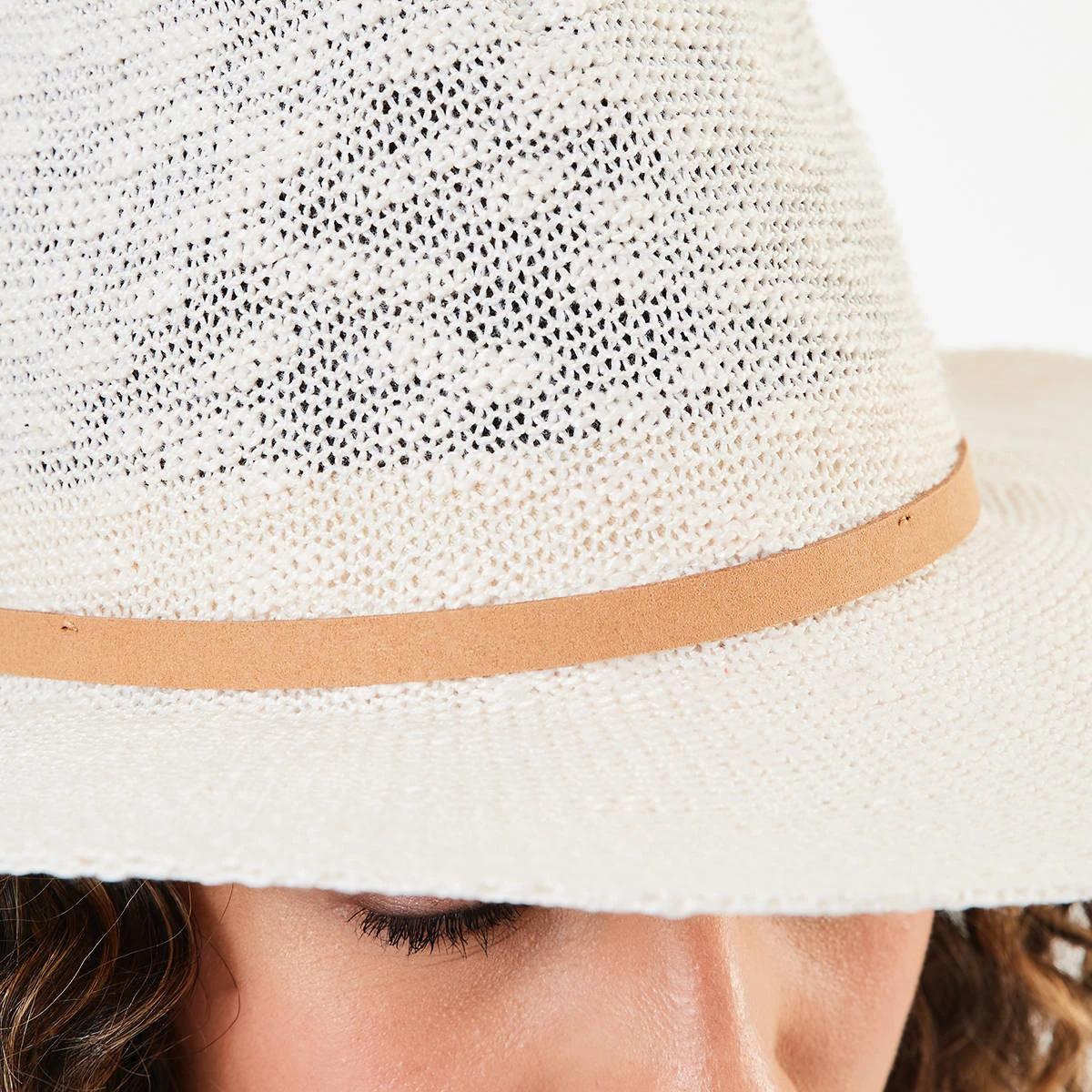 4 Woven Fedora Hat Cream, 4 of 4