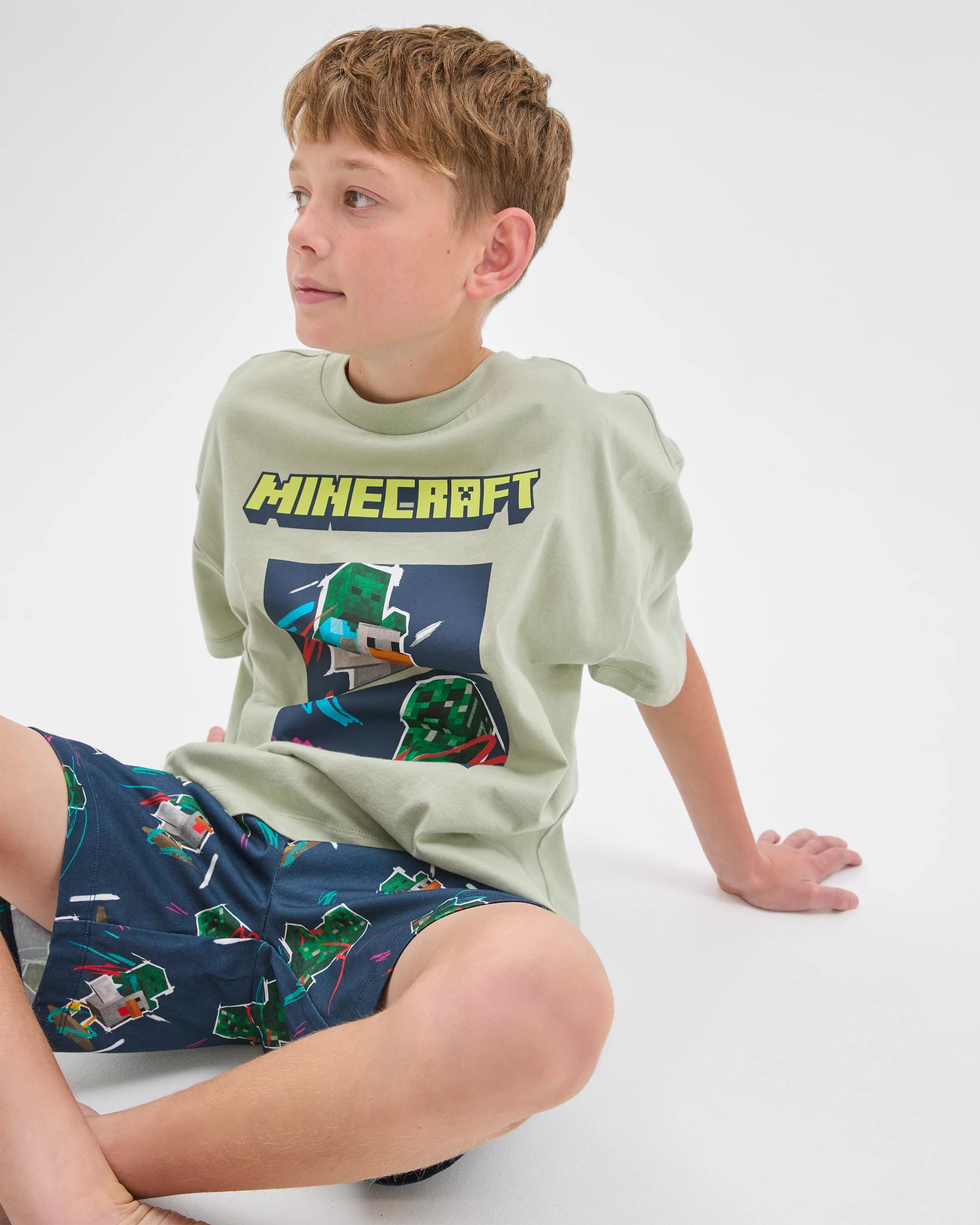 3 Minecraft Australian Cotton Older Boys Oversized Knit Pyjama Set MINECRAFT, 3 of 7