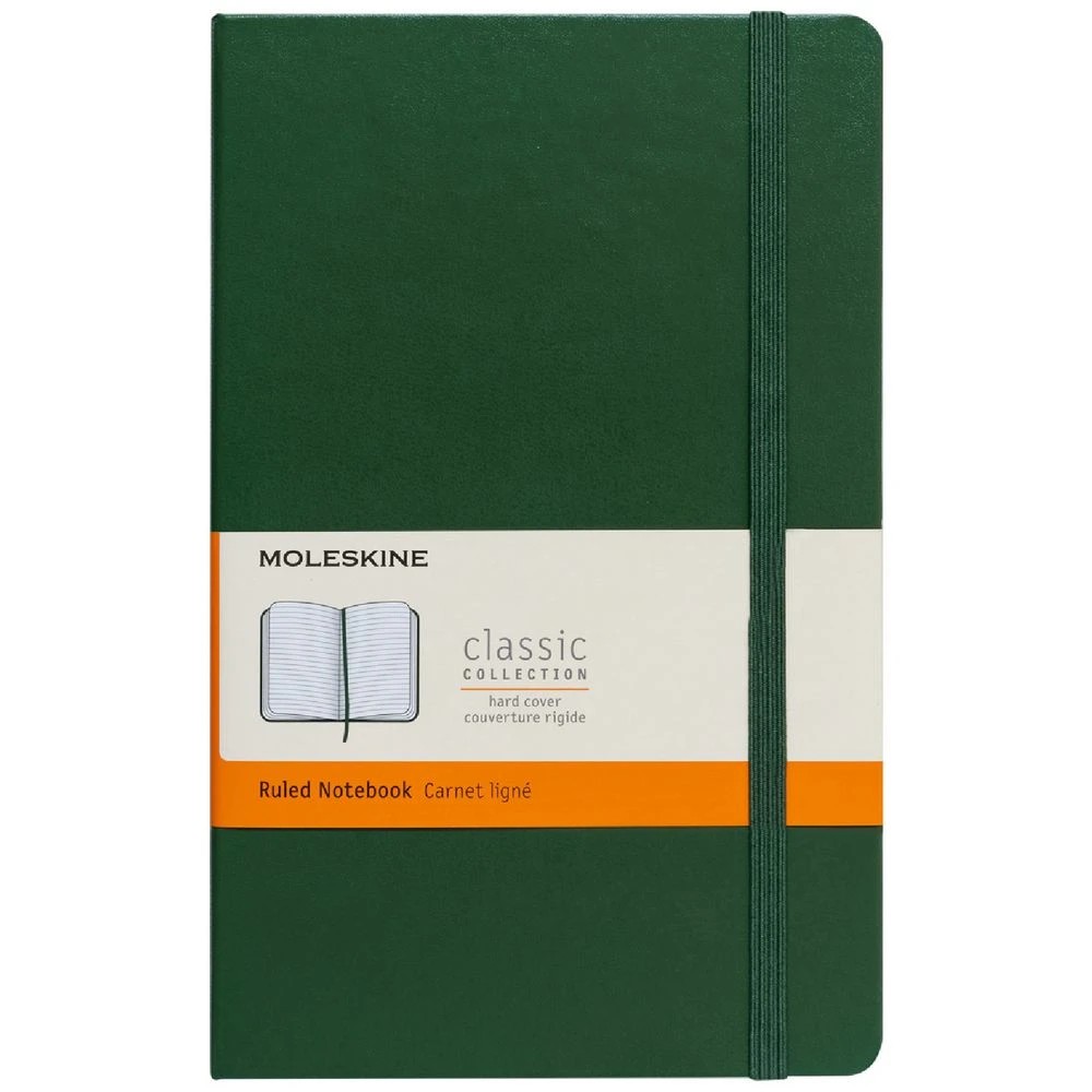 1 Moleskine Classic Hardcover Ruled 240pg Notebook Myrtle Green, 1 of 4