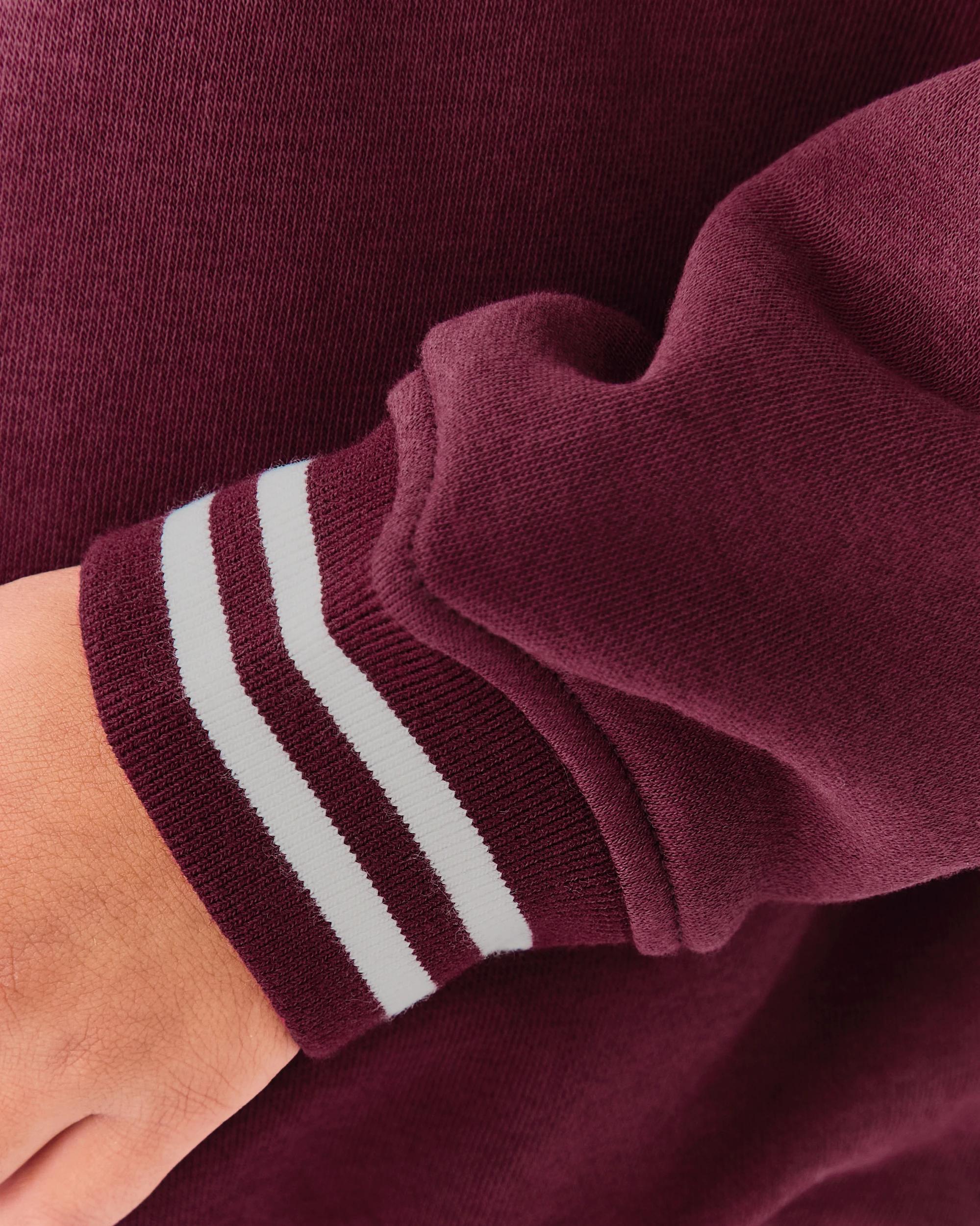 6 Oversized Quarter Zip Sweatshirt Red Varsit, 6 of 8