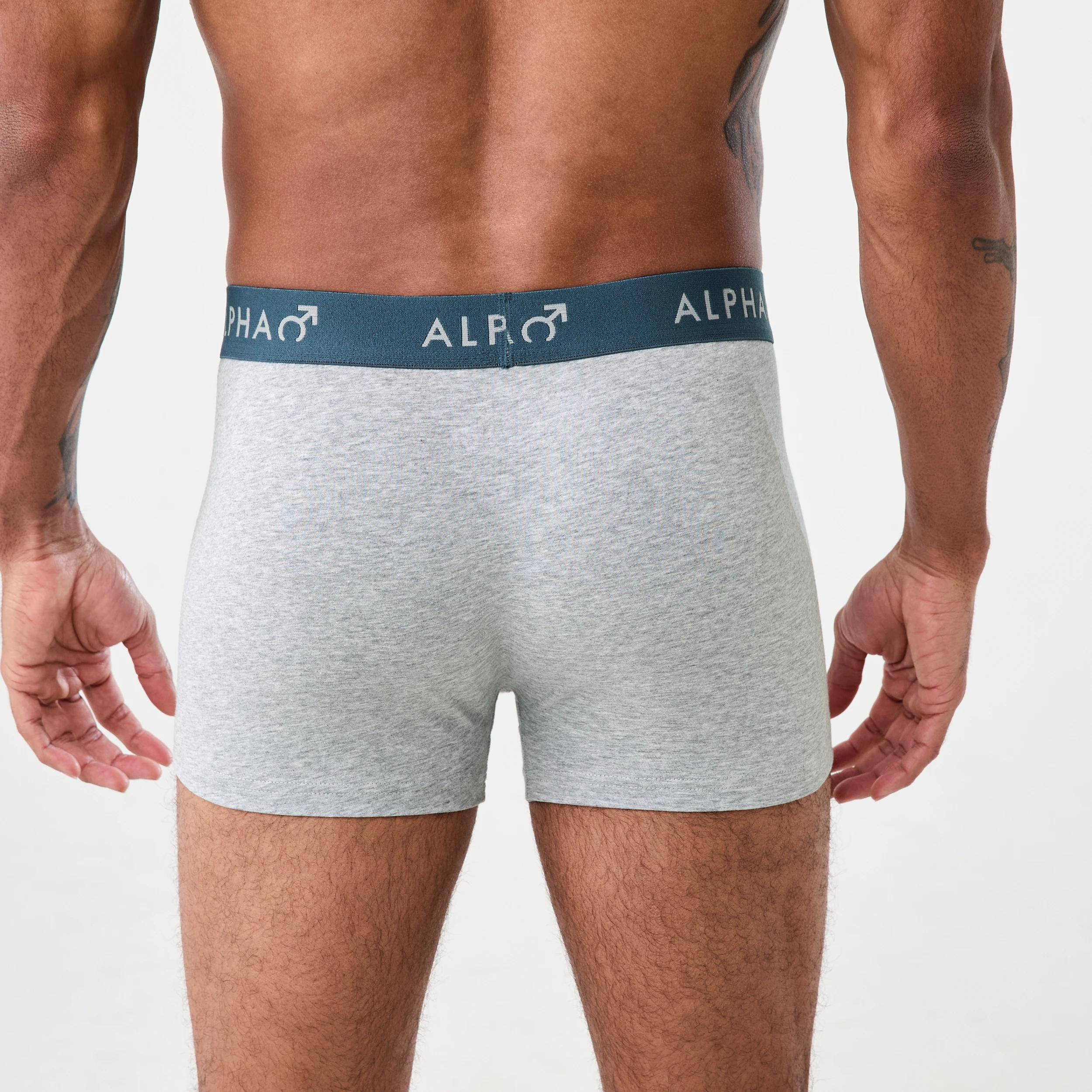 6 3 Pack Colour Elastic Trunks GREY, BLUE DUST, 6 of 8
