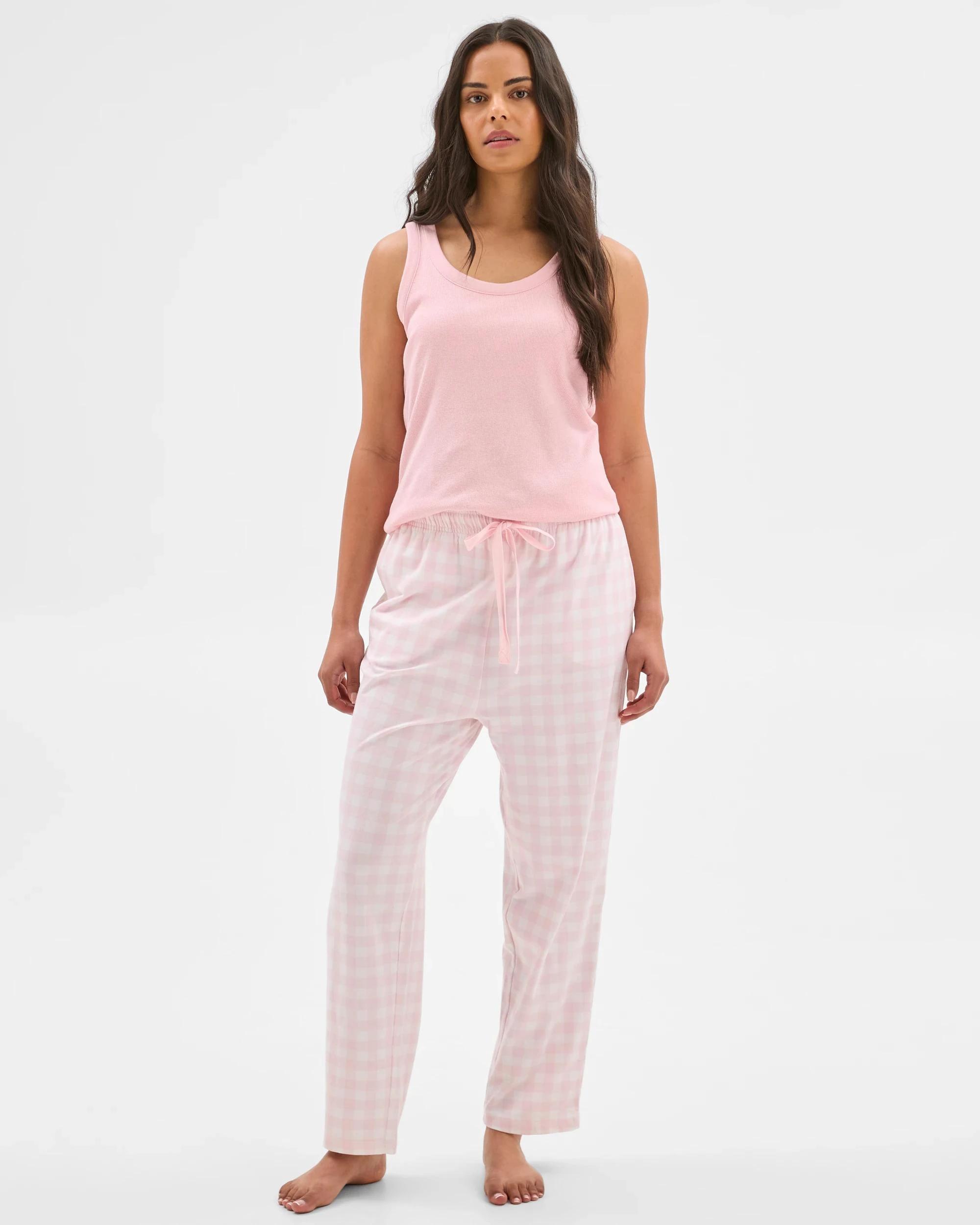 1 Target Australian Cotton 7/8 Length Sleep Pyjama Pants GINGHAM, 1 of 6