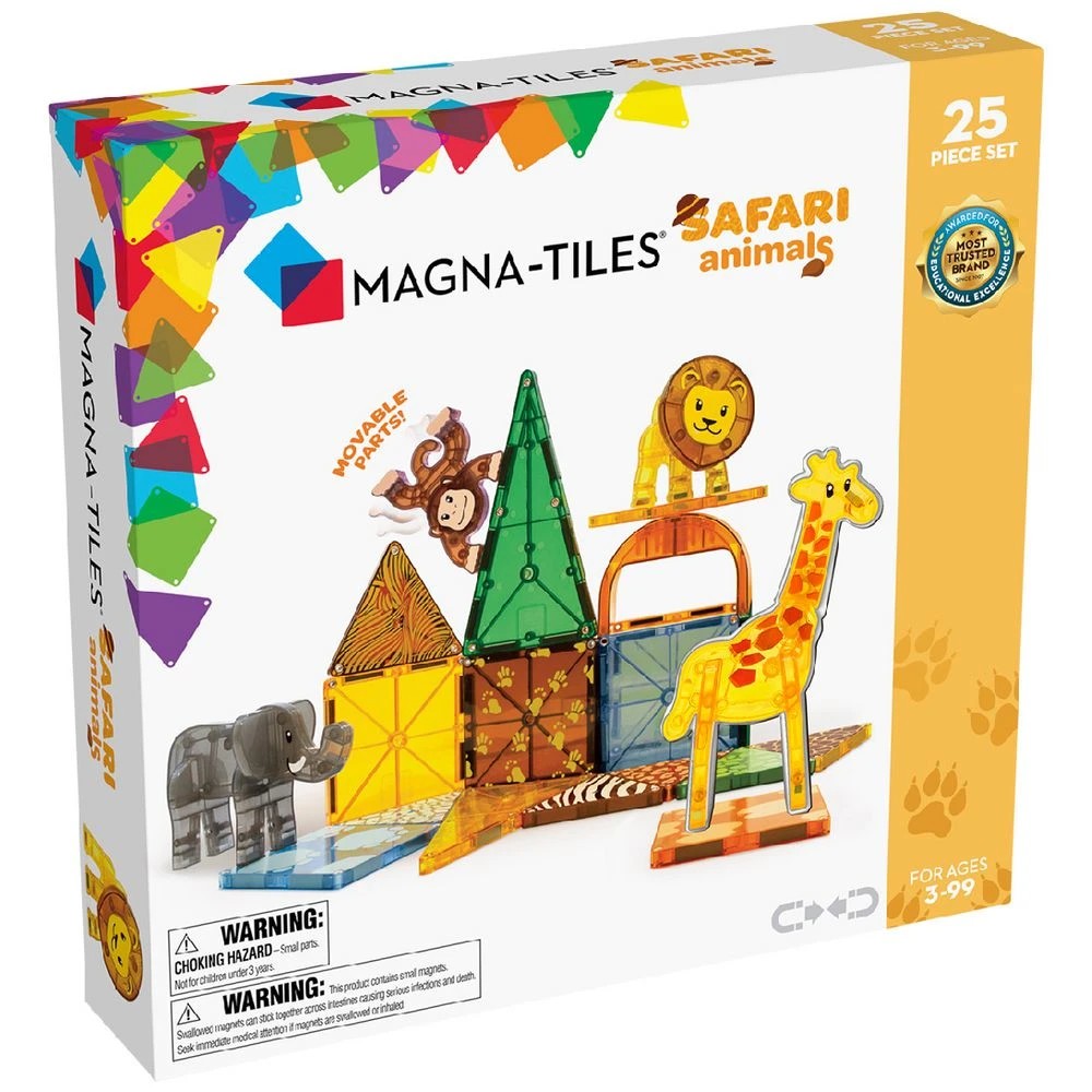 1 Magna-Tiles Magnetic Tiles Safari Animals 25 Piece Set, 1 of 3