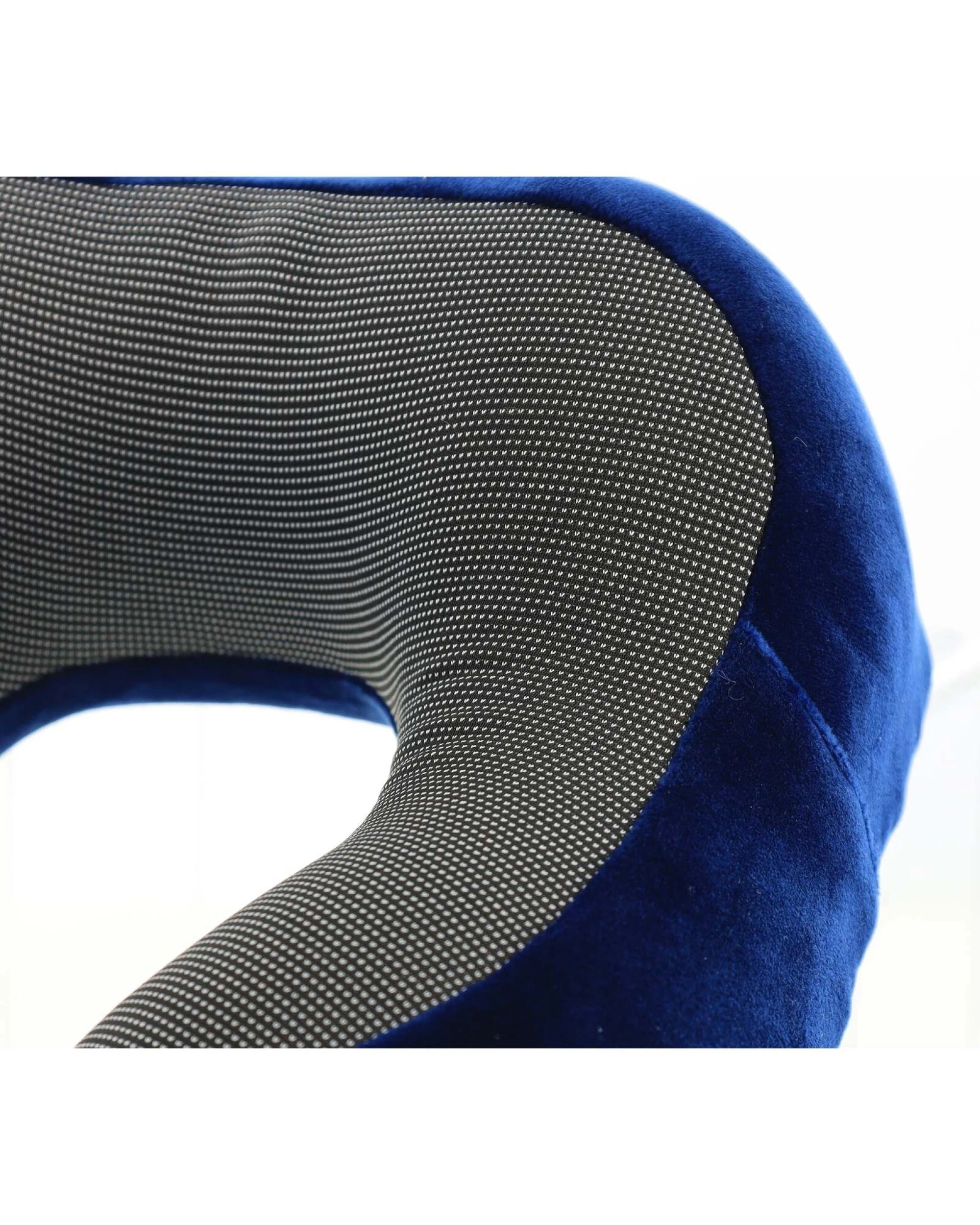 2 Milleni Memory Foam Comfort Ergonomic Air Travel Neck Pillow Neck Support Flight - Navy, 2 of 5