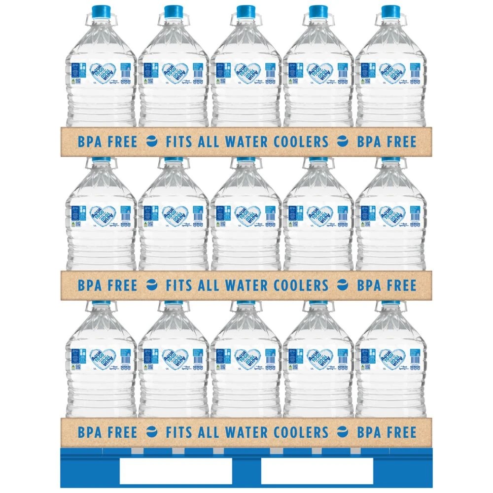 1 Aqua To Go 12L Spring Water Cooler Bottle 75 Pack, 1 of 2
