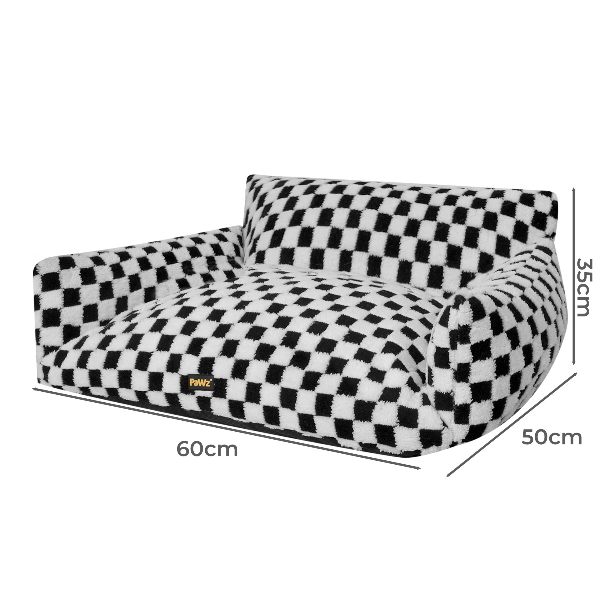 3 Pawz Pet Bed Soft Plush Checkered  S, 3 of 9