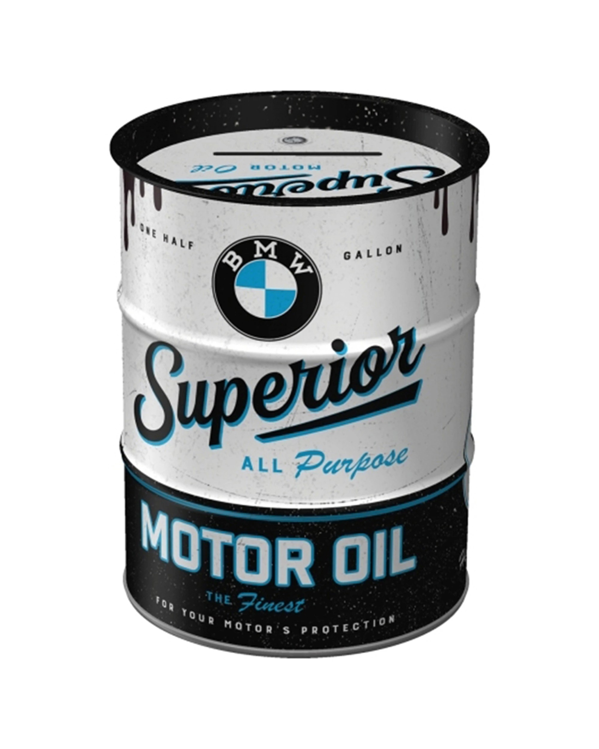 1 Nostalgic-Art Storage Money Box - Oil Barrel BMW Motor Oil - Multi, 1 of 4