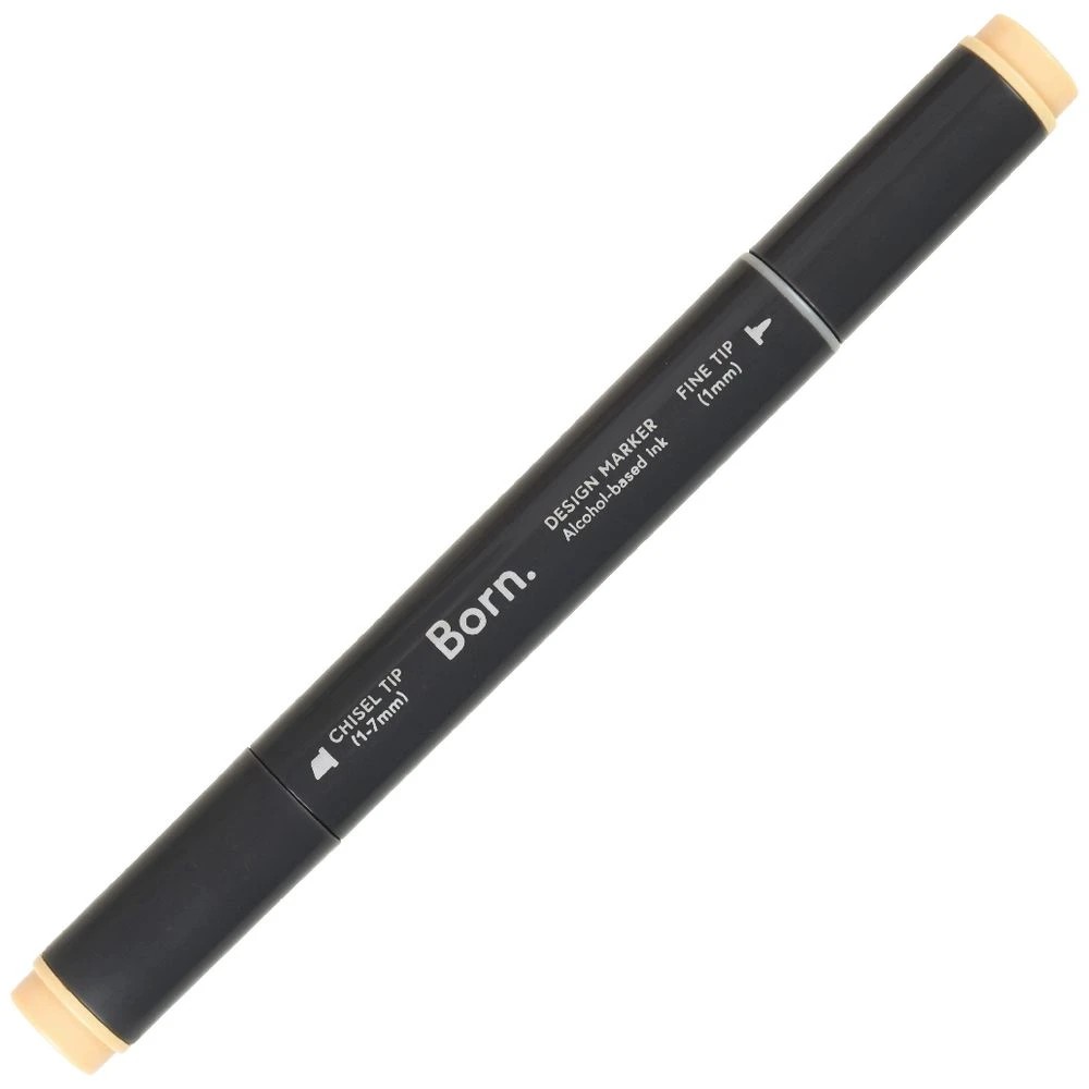 4 Born Professional Dual-Tip Artist Marker Eggshell YR394, 4 of 4