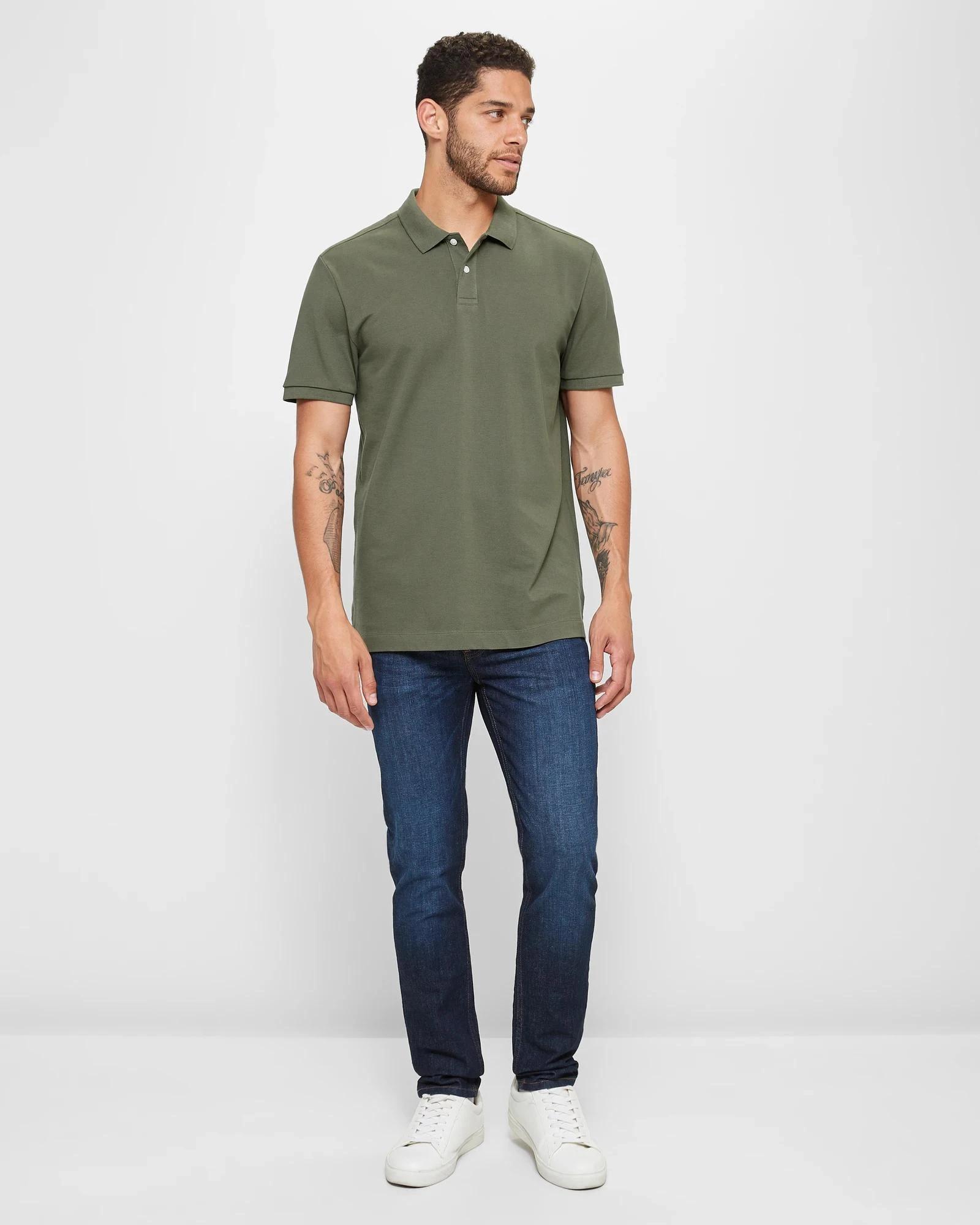 2 Target Australian Cotton Pique Polo Shirt KHAKI, 2 of 6