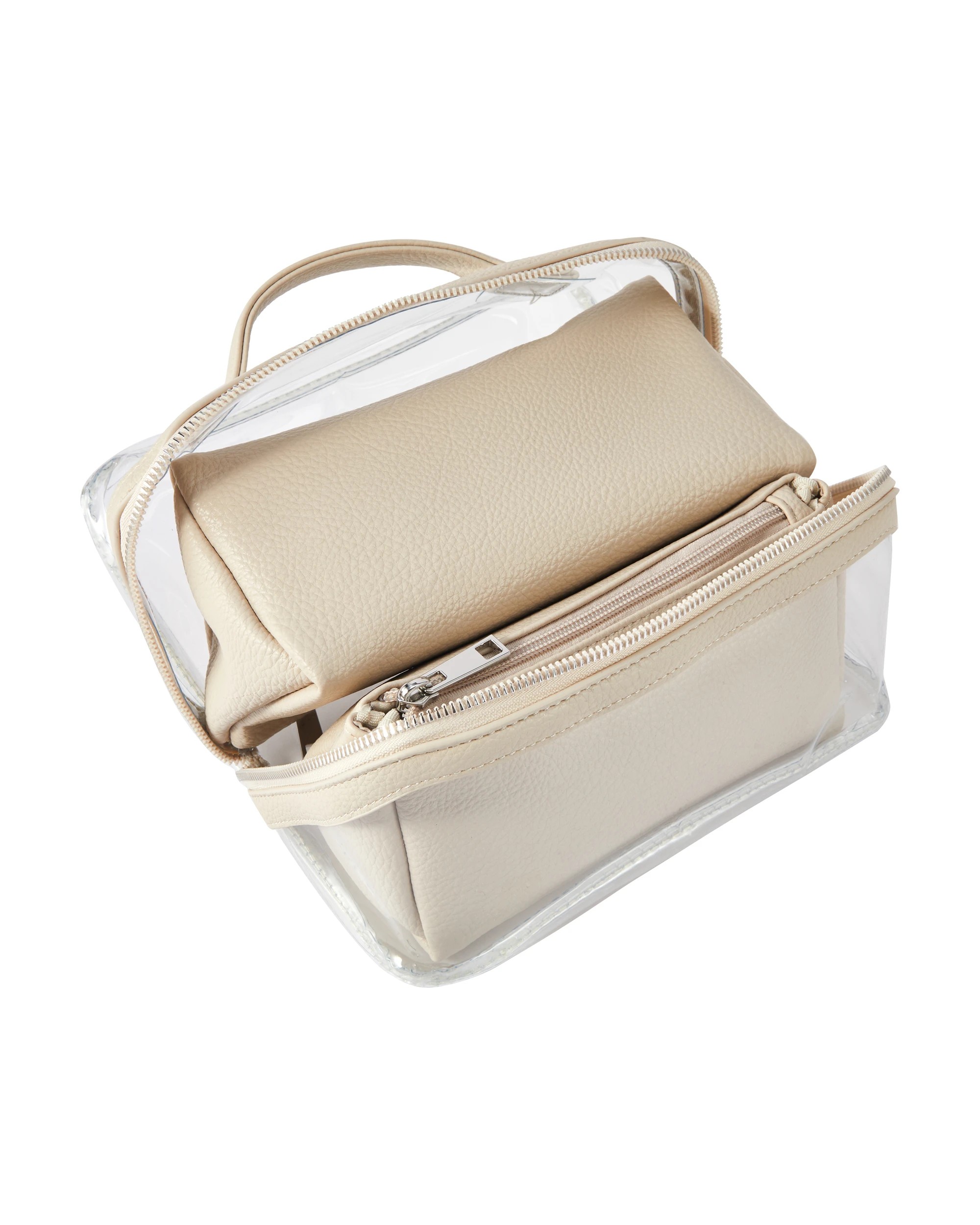 3 OXX Cosmetics 3-in-1 Makeup Bag - Beige, 3 of 6