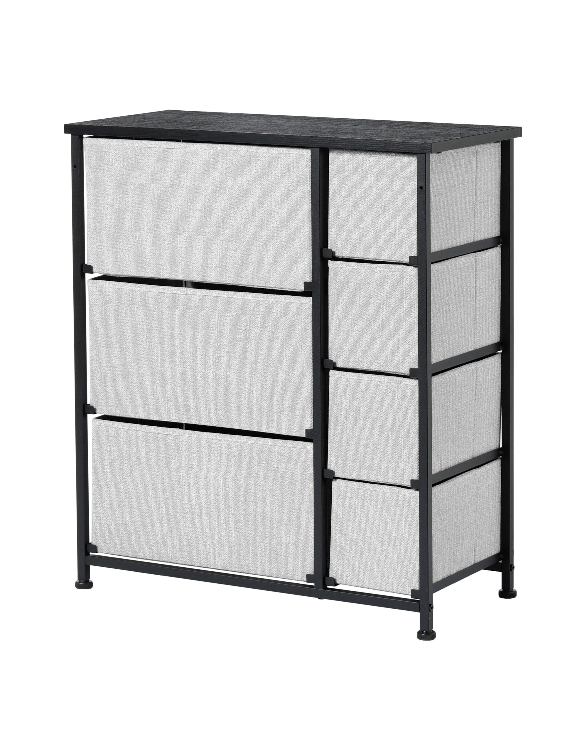 4 Sherwood Luna 7 Drawer Fabric Home Storage Dresser - Grey, 4 of 8