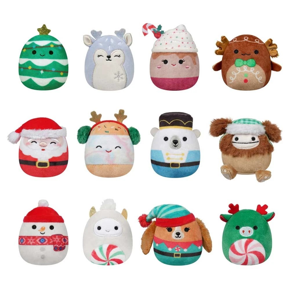 1 Squishmallows 2.5" Plushies XMas Advent Calendar - 12 Pack - Multi, 1 of 3