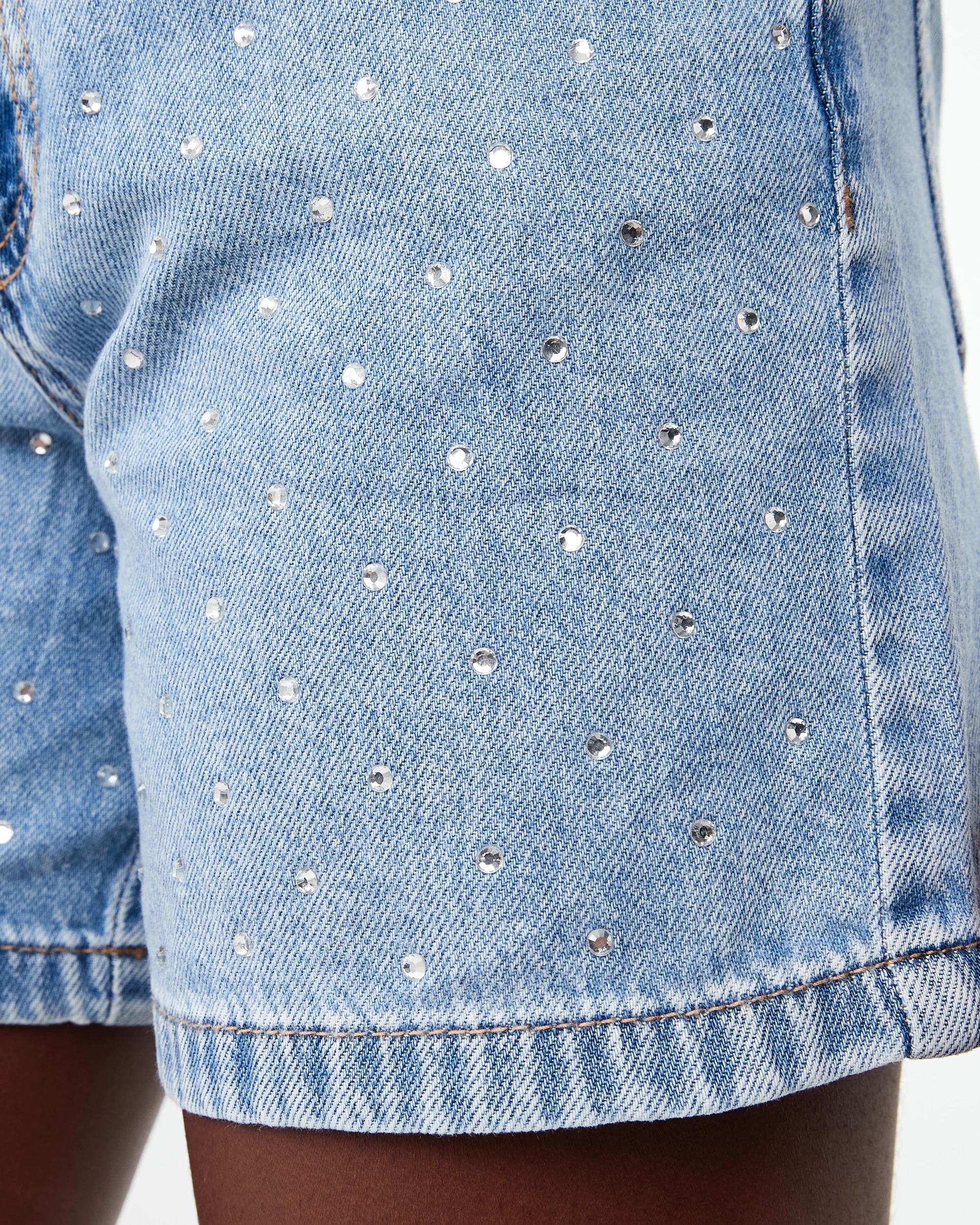 5 Diamante Denim Shorts Light Wash, 5 of 8