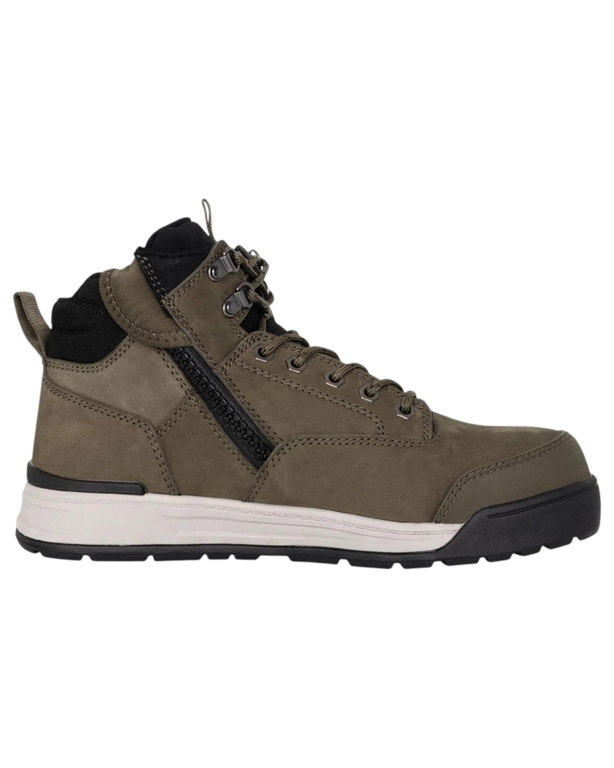 1 Hard Yakka Mens 3056 Lace Boots Zip Steel Top Cap Industrial Cedar Boot Cedar, 1 of 6