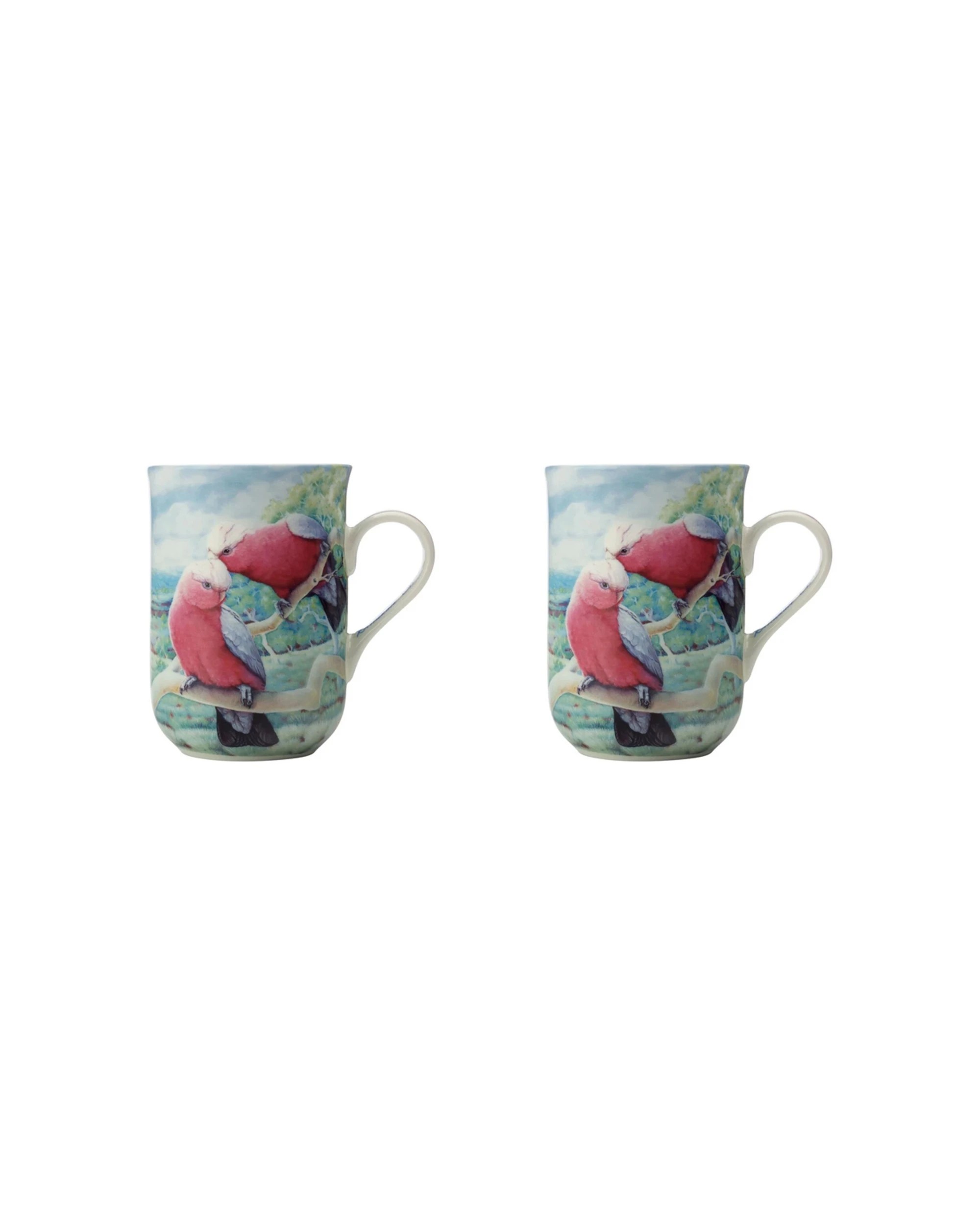 1 Maxwell & Williams Birds Of Australia Mug Galah 2PK Bone China 300ml - Multi, 1 of 1