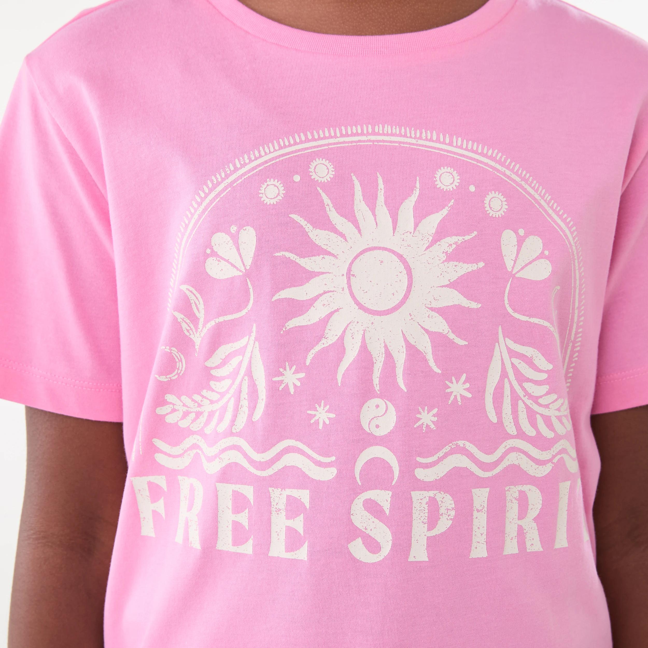 4 Short Sleeve Print T-shirt MYSTICAL SPIRIT VIOLET PINK, 4 of 6