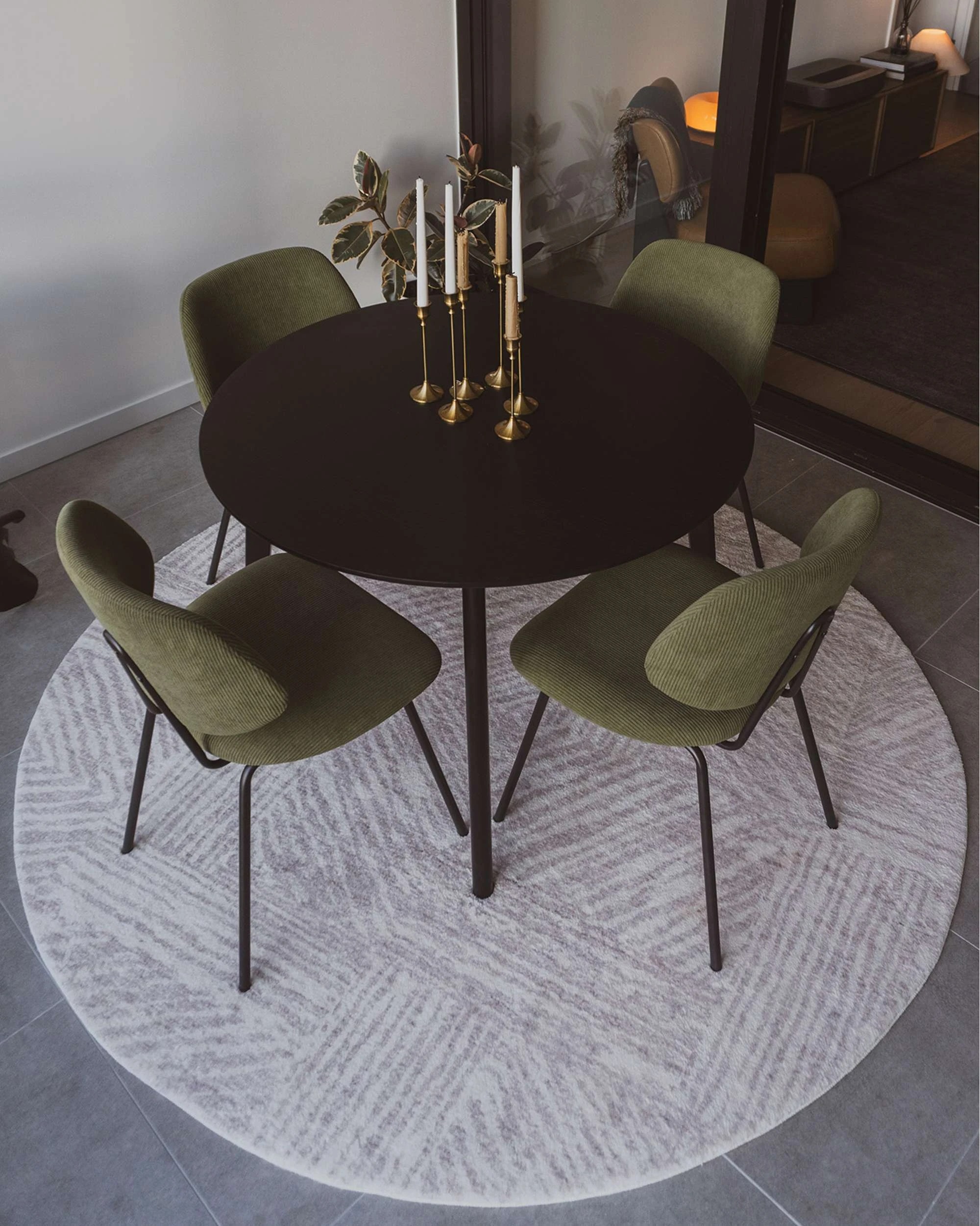 2 Loopsie Obu Geometric Washable Round Rug-240cm x 240cm - Grey, 2 of 8
