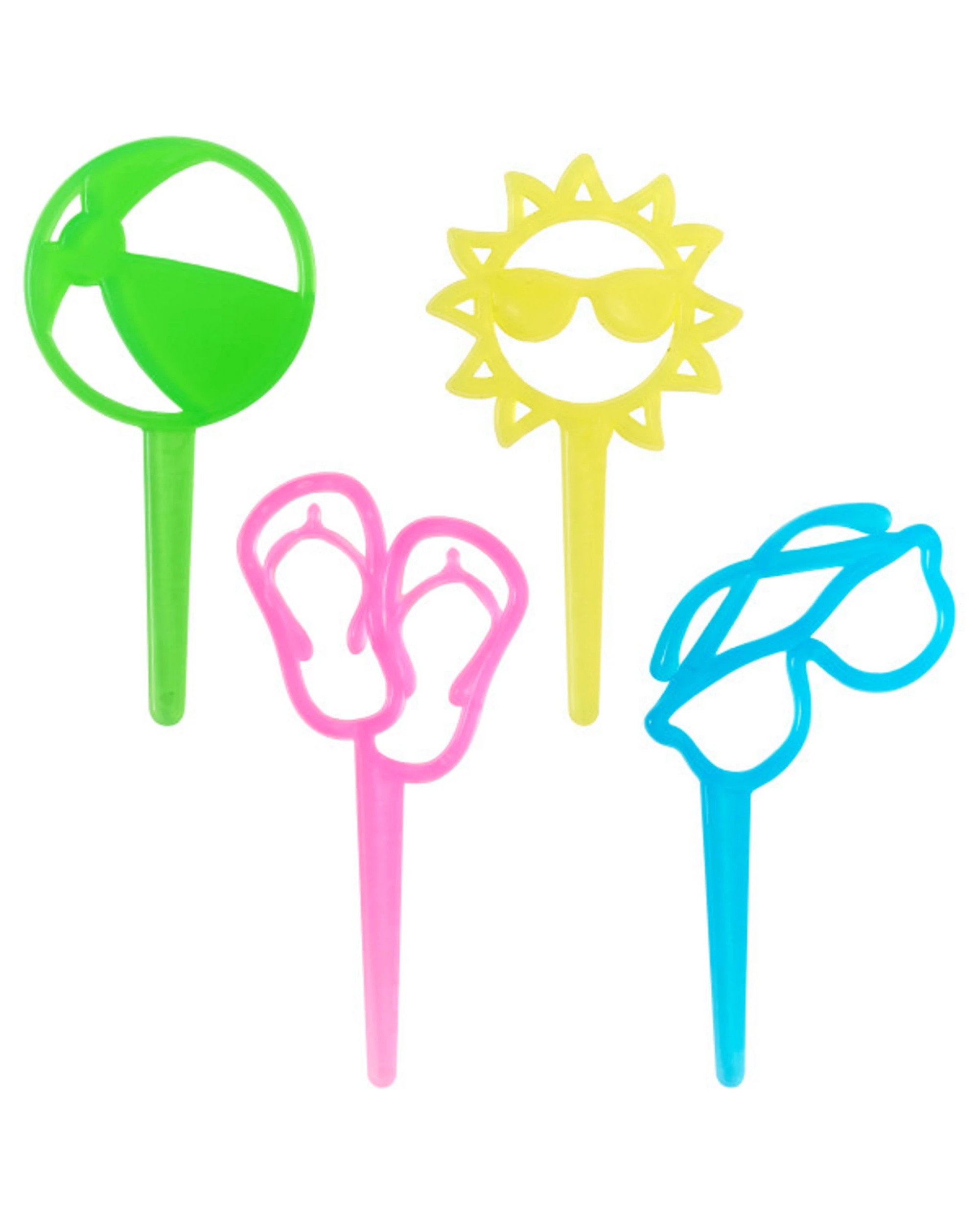 2 DecoPac Decopac Summer Fun Plastic Picks Pack of 12 - Multi, 2 of 2