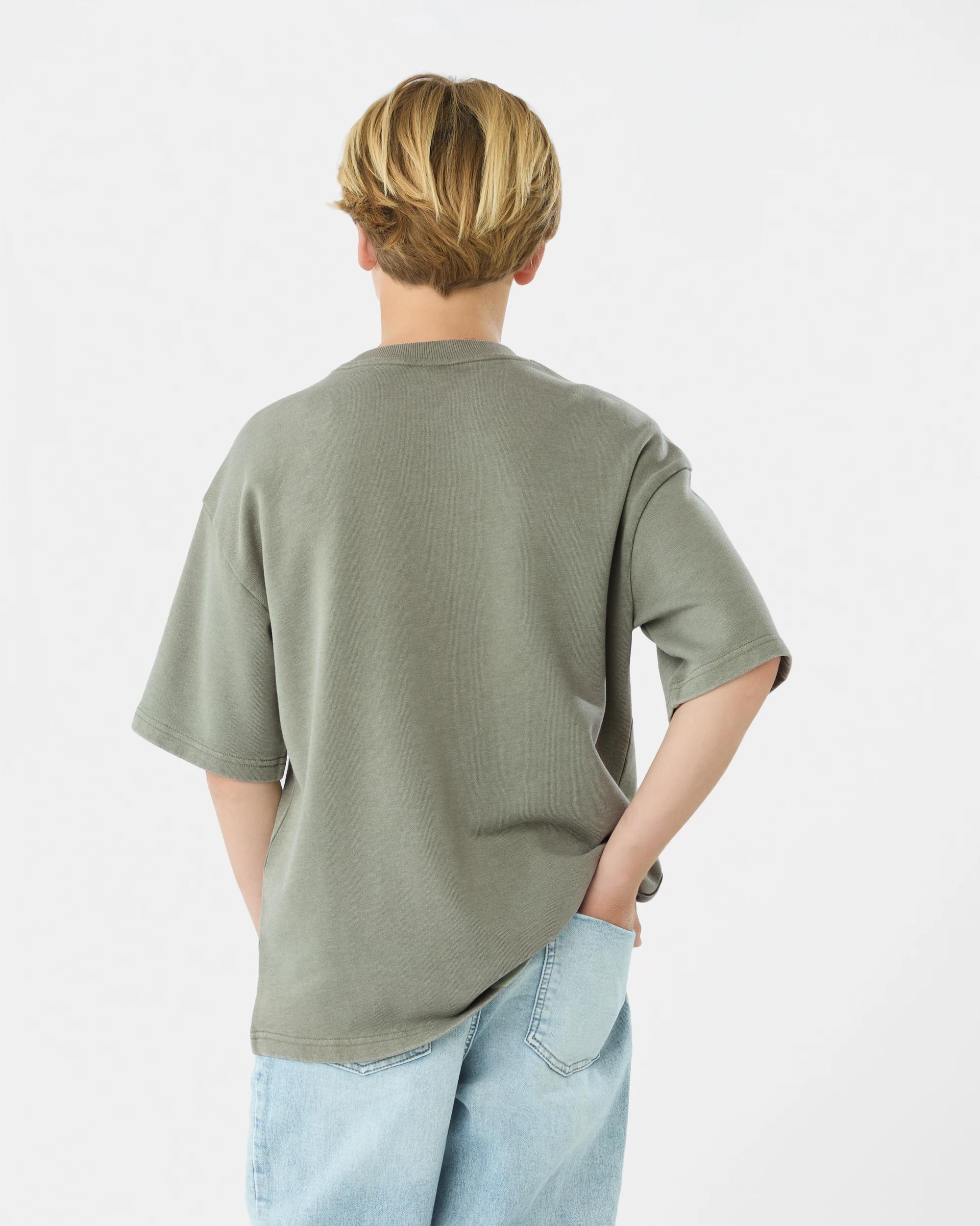 2 Short Sleeve Oversized Heavyweight T-shirt Mnr Khk, 2 of 7