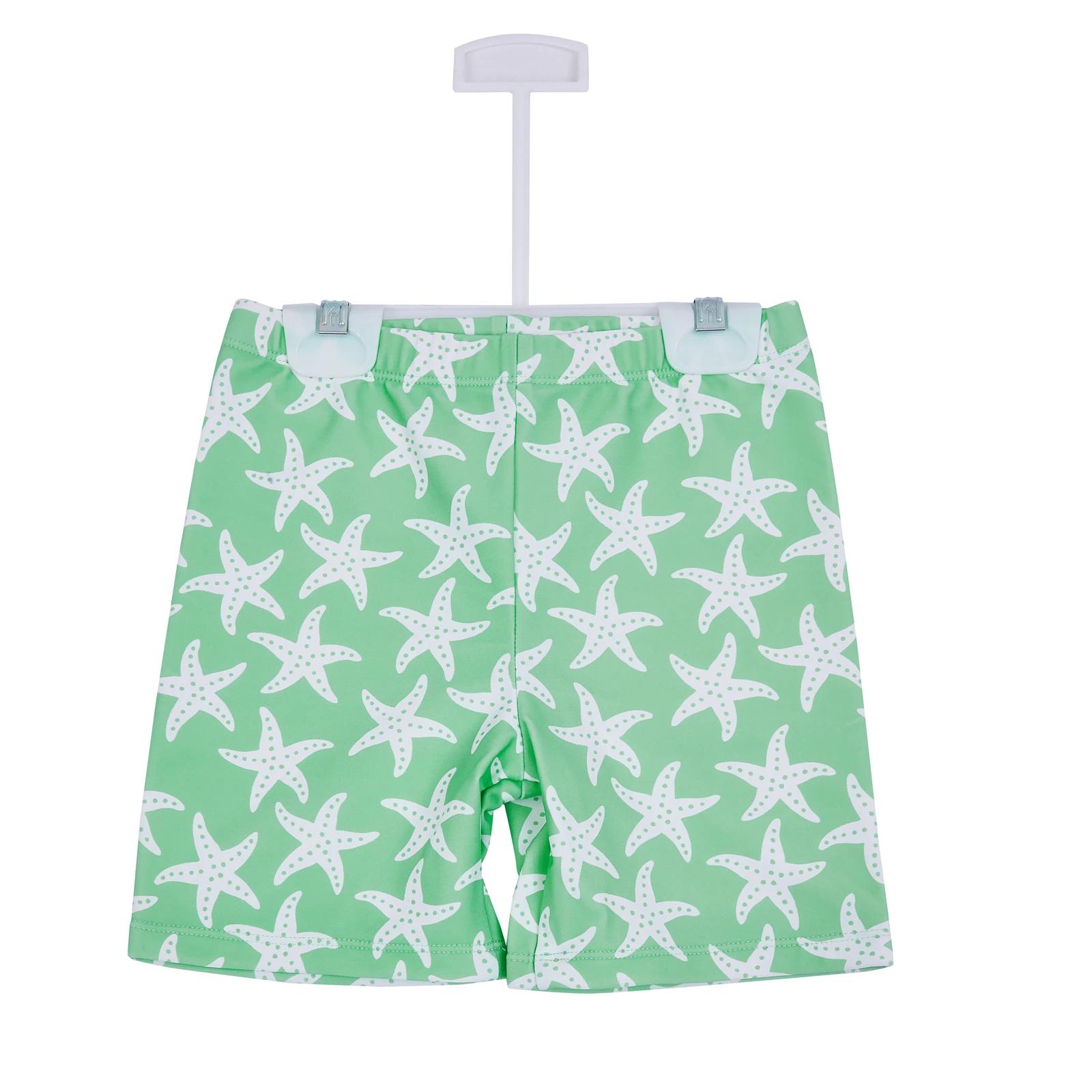 3 Big Softies 3pc-L/S Rashie, Short & Hat - Green starfish , 3 of 6
