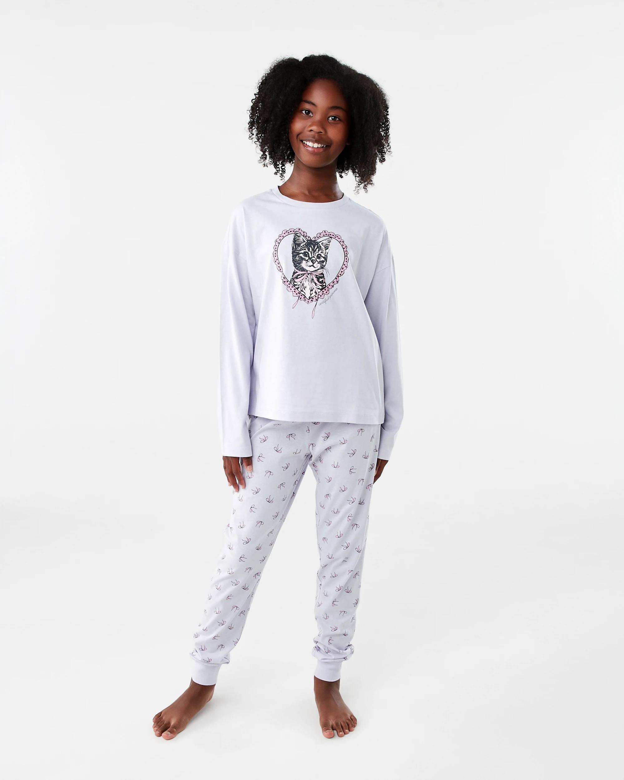 1 Jersey Pyjama Set Pur Kitty, 1 of 7