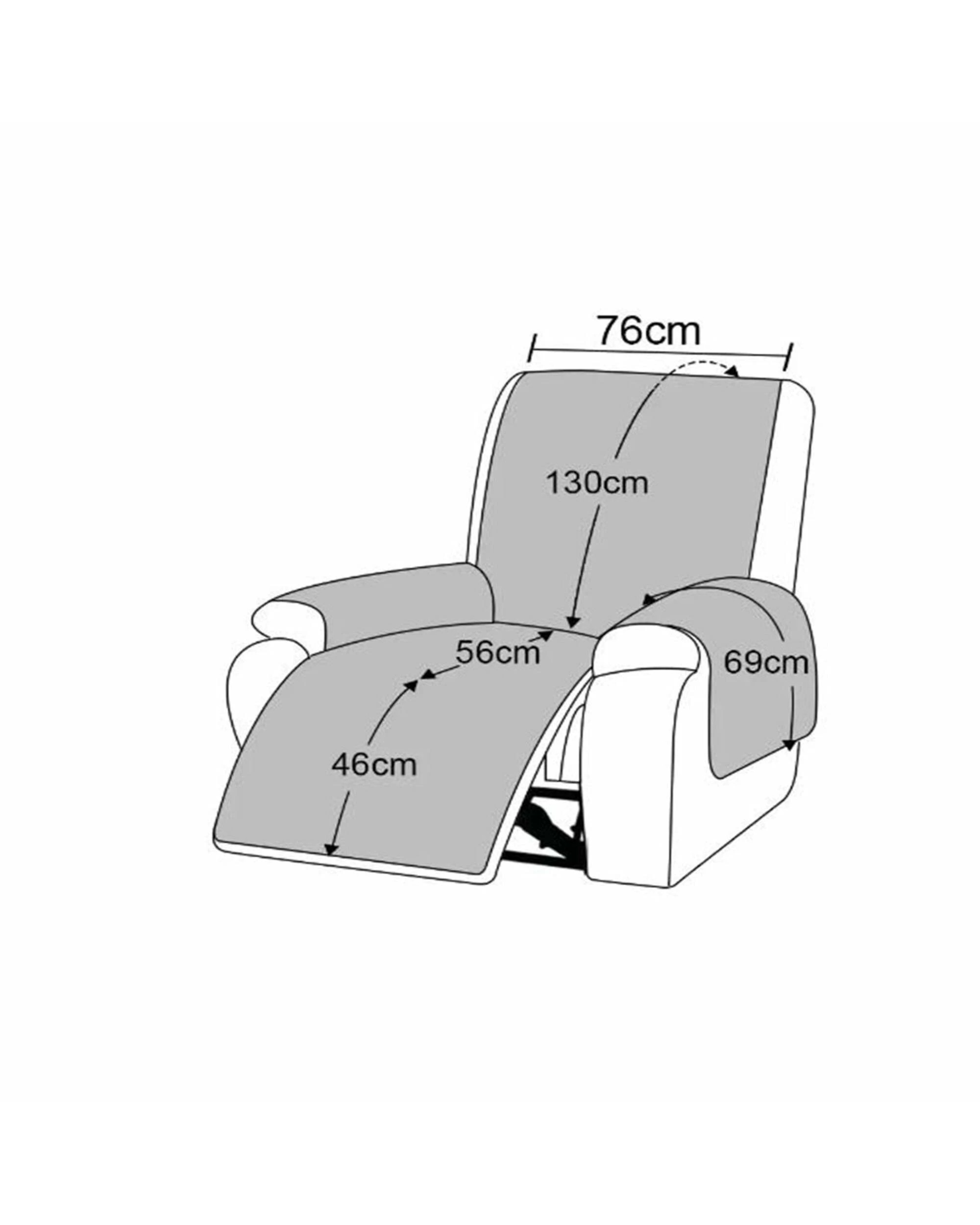 5 Smarcute 1 Seater Waterproof Oversized Recliner Chair Cover - Brown, 5 of 5