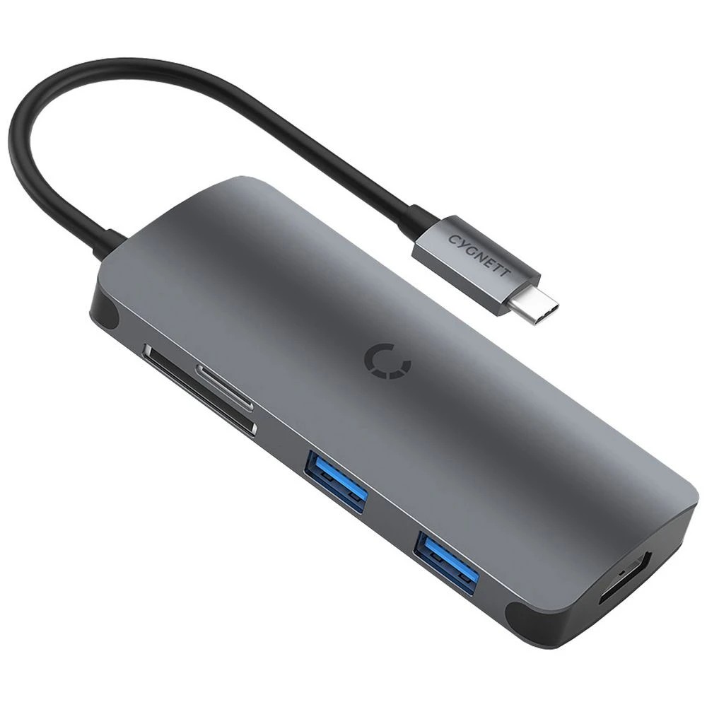 1 Cygnett Unite PocketMate USB-C Hub Silver, 1 of 5