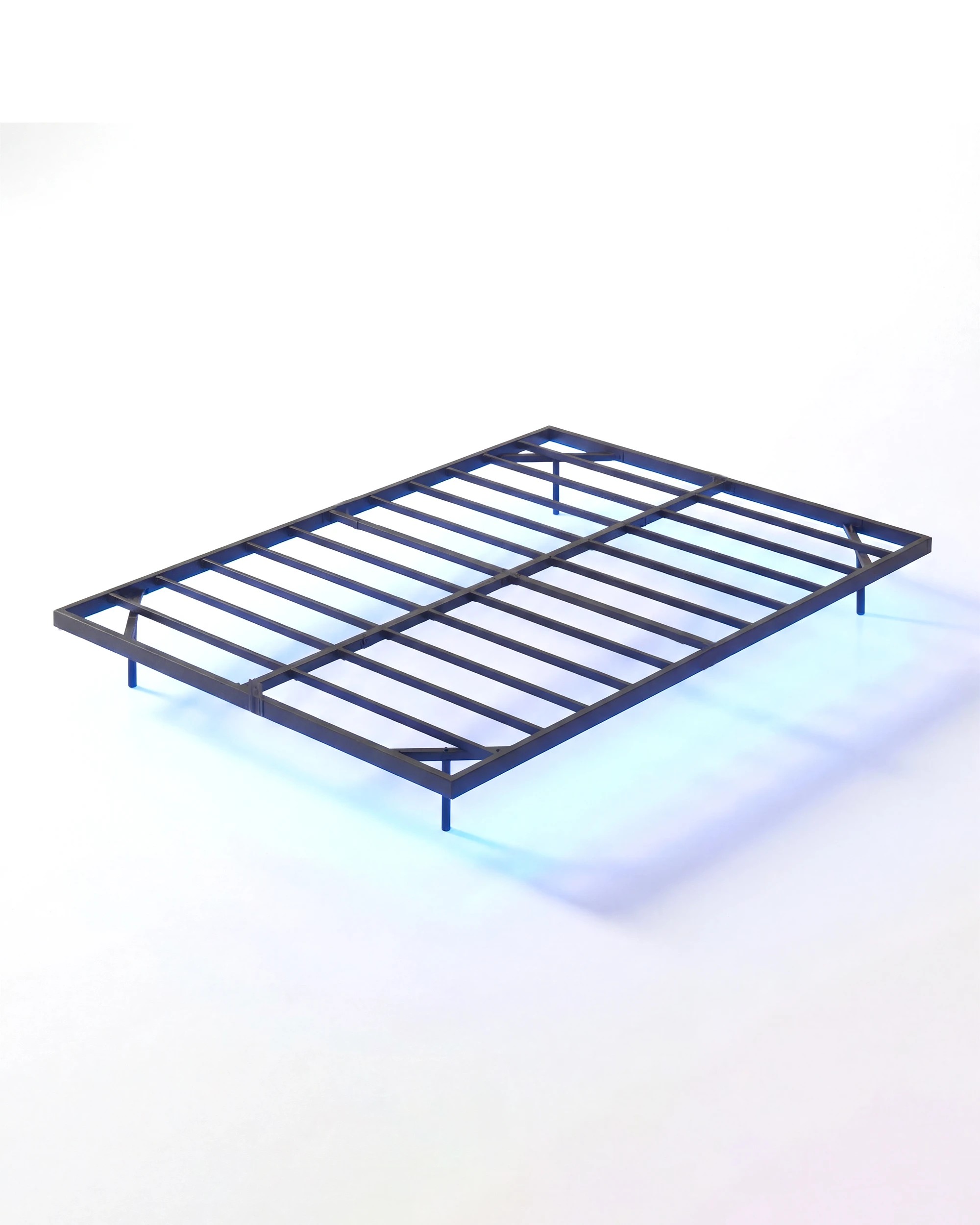 4 Advwin Queen Floating Bed Frame With Led Lights Metal Platform, 4 of 8