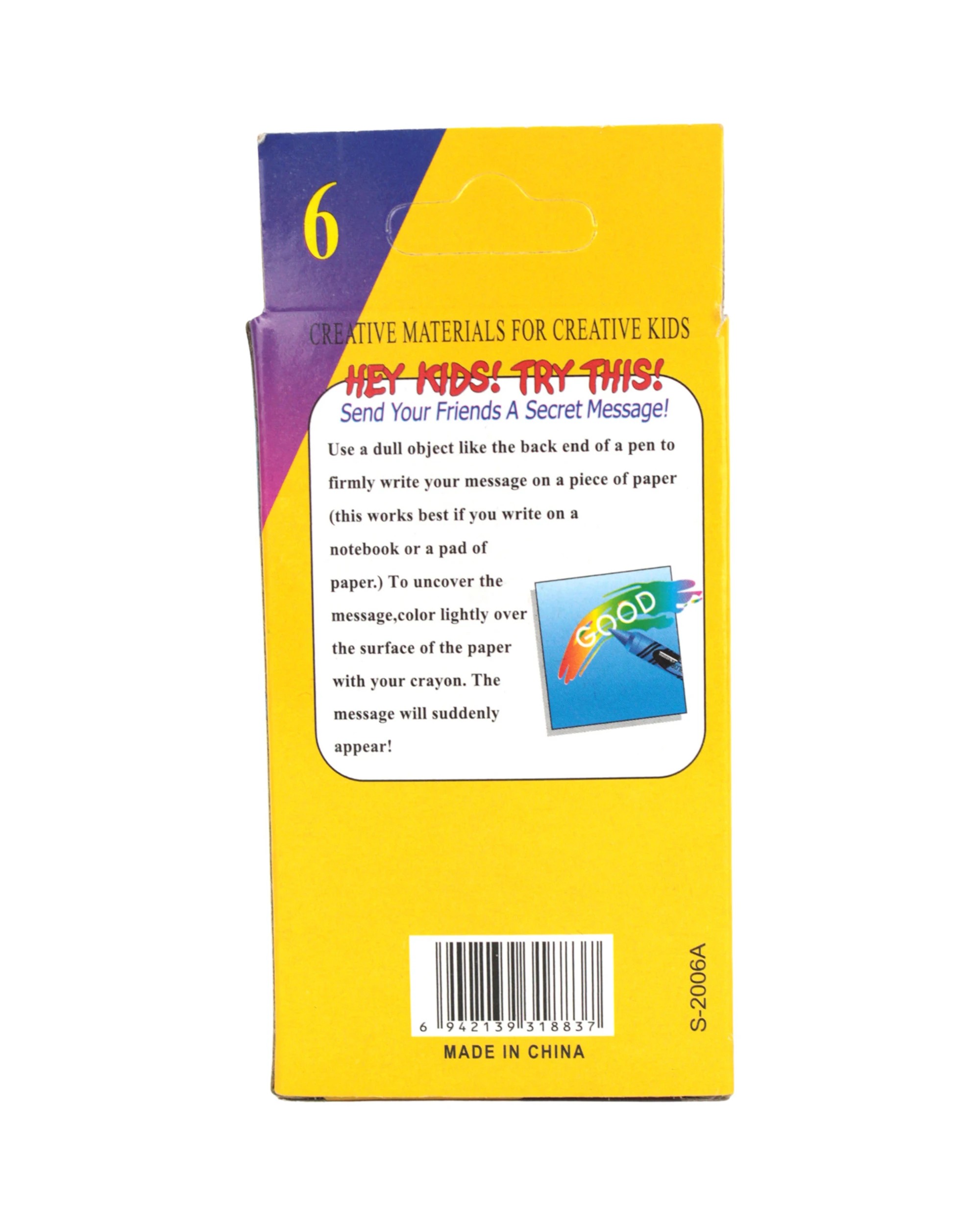 3 Partyrama Coloured Crayons Pack of 6 - Multi, 3 of 3