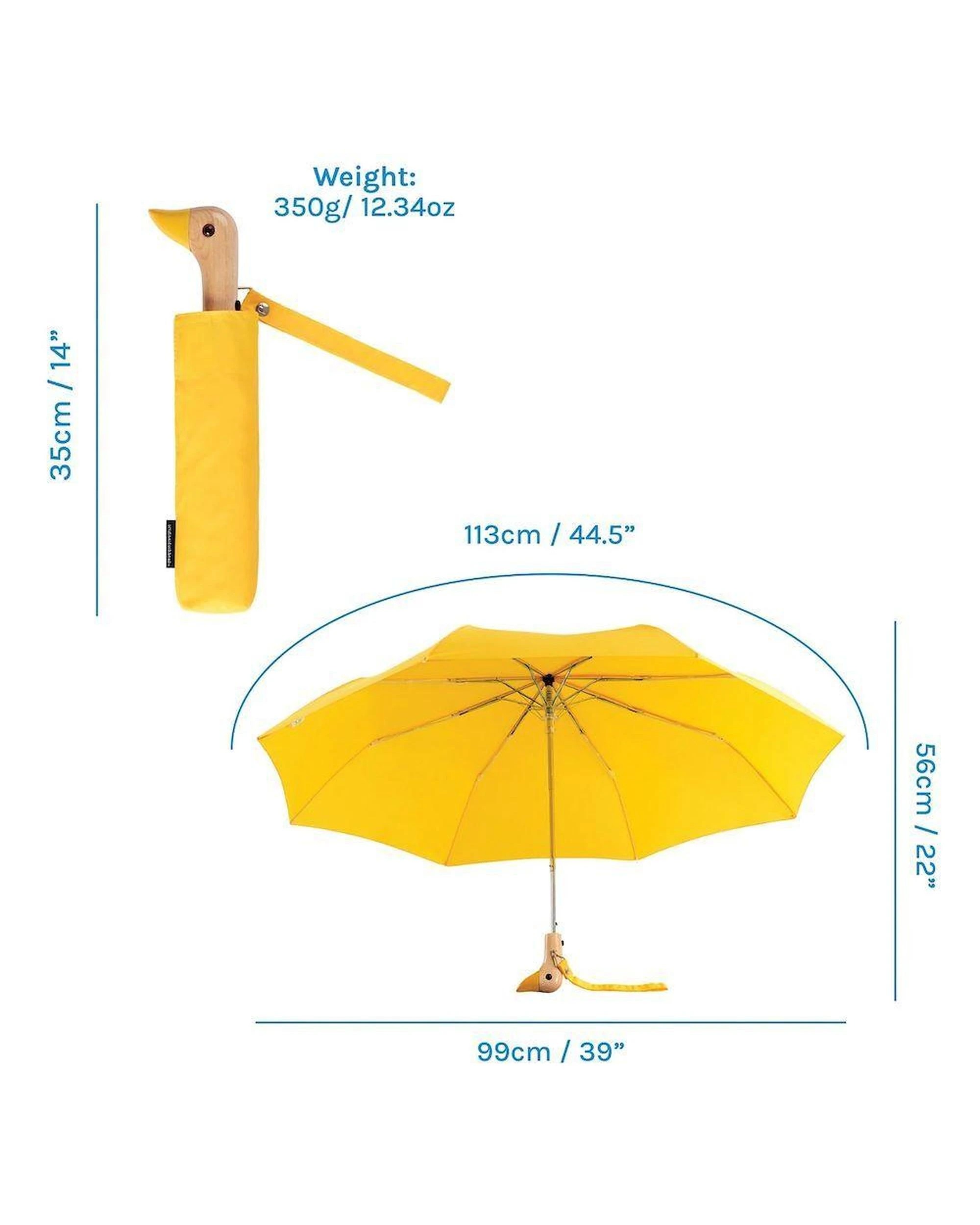 6 Original Duckhead Duck Umbrella Compact  Yellow  5 x 7 x 35cm, 6 of 7