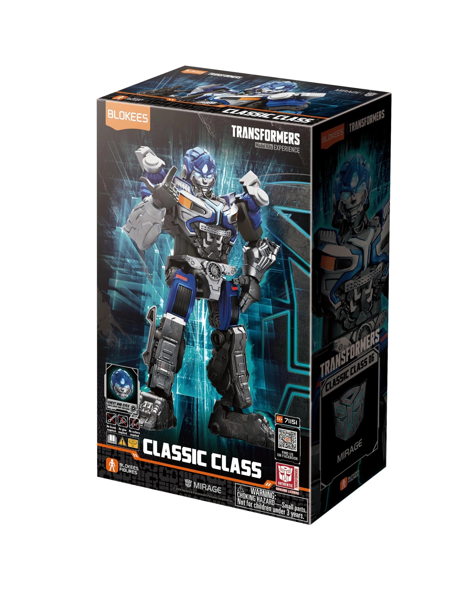 1 Blokees Transformers Classic Class 06 Mirage Model Kit, 1 of 8