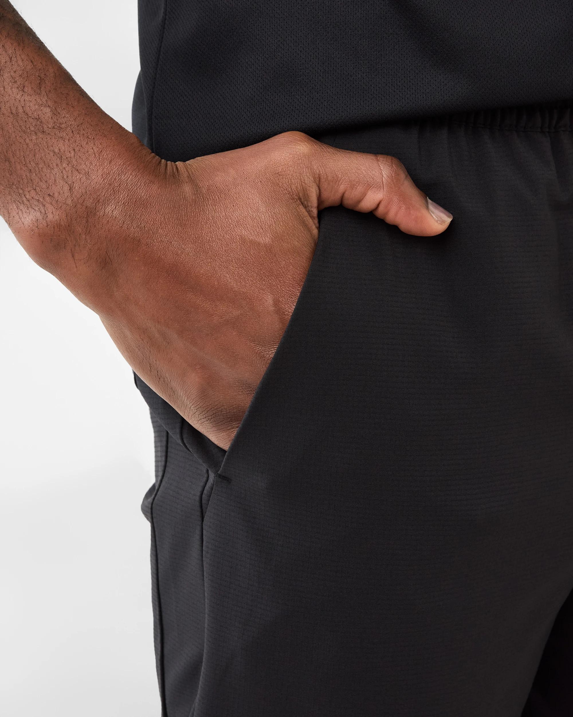 4 Active Mens Stretch Woven Joggers Black, 4 of 7