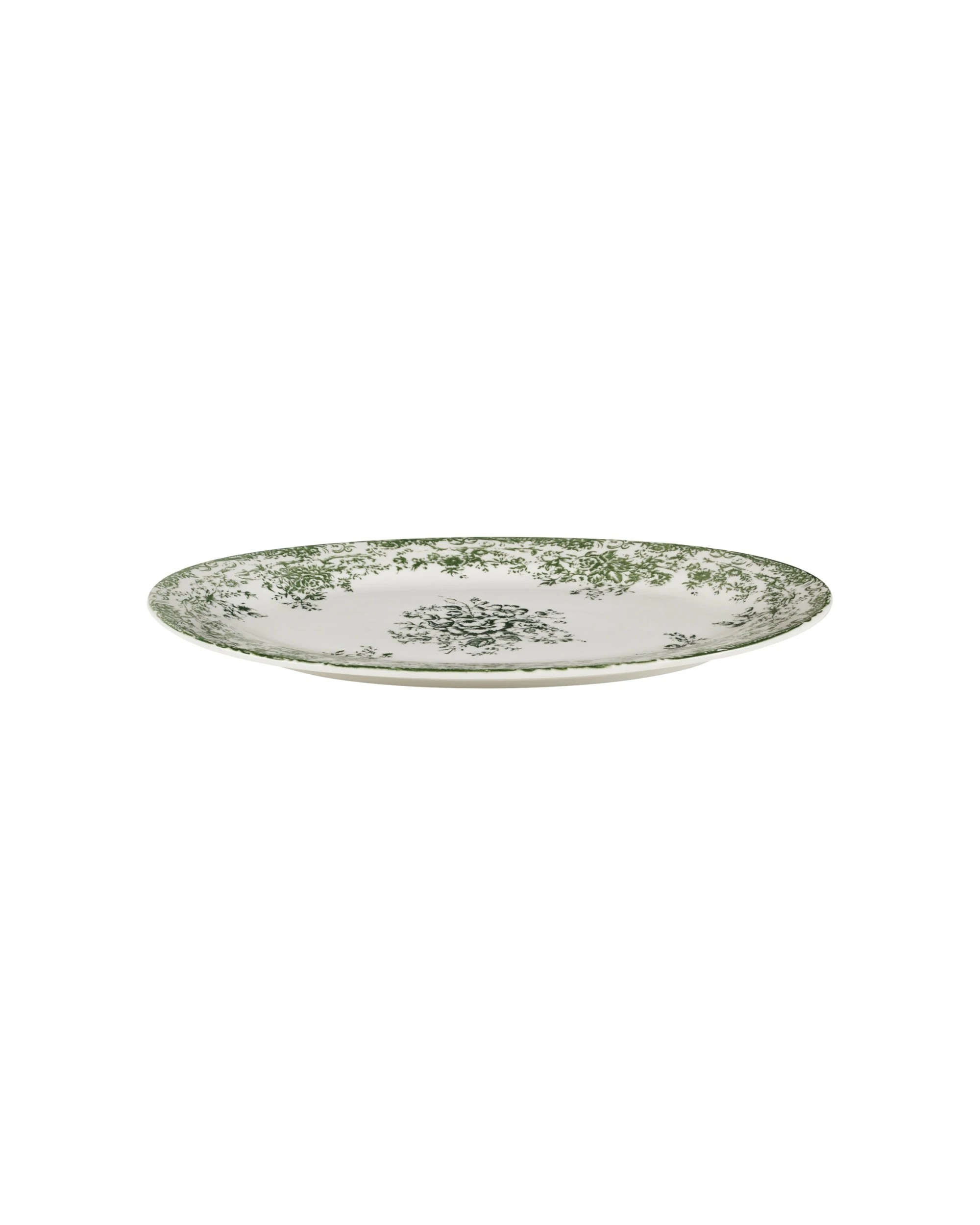 1 Casa Domani Ceramic Rosetta Oval Platter Serveware 37x25cm Antique - Green, 1 of 1