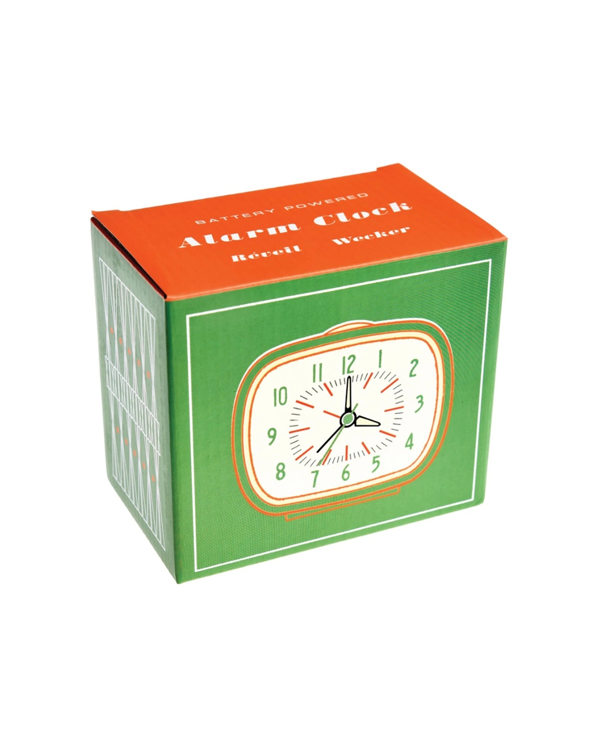 2 Rex London Retro Alarm Clock With Glow-In-The-Dark Hands - Green, 2 of 3
