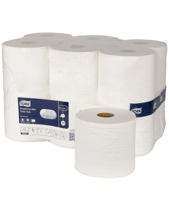Tork SmartOne T9 Mini Toilet Rolls 32 x 12 Pack