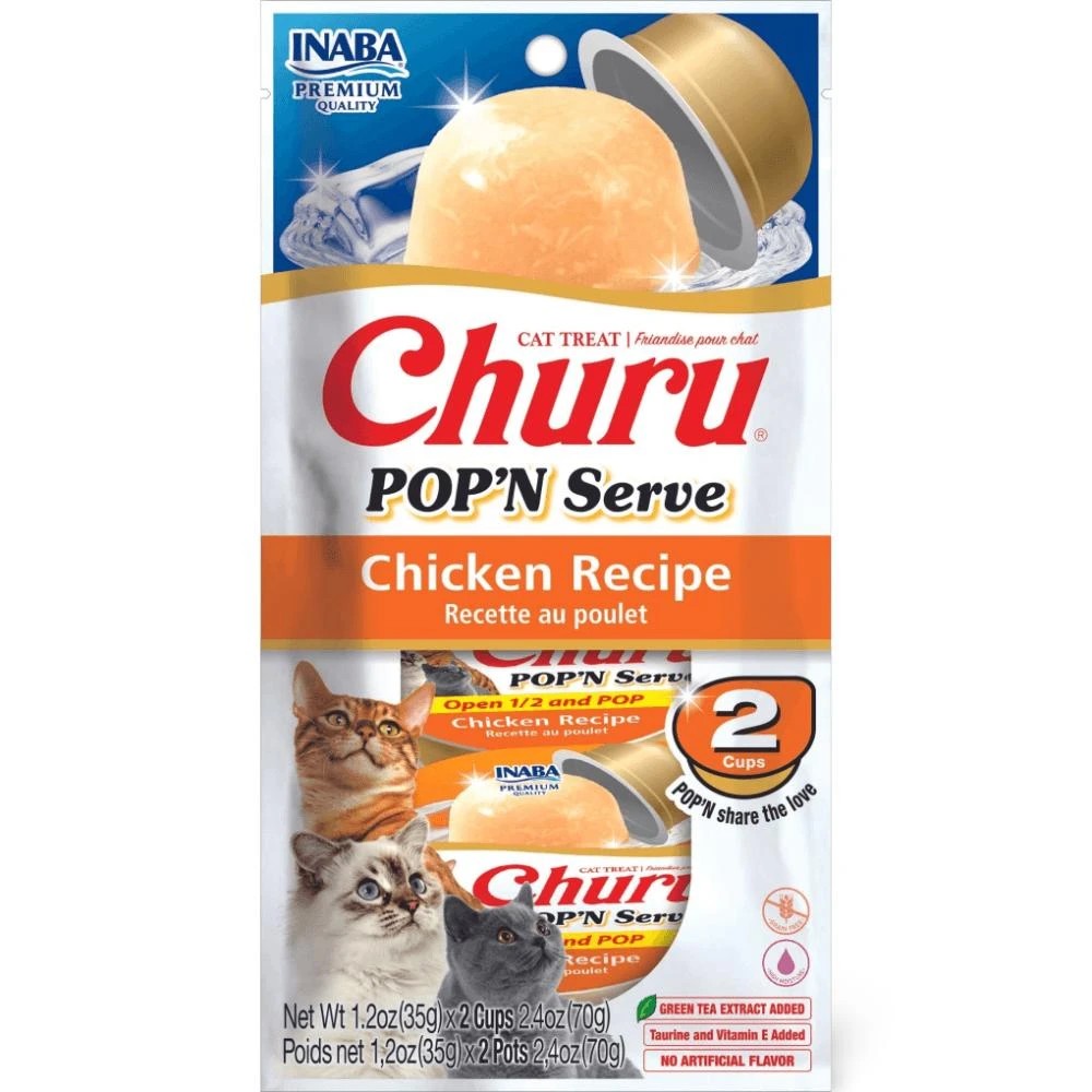 1 Inaba Cat Churu Pop N Serve Chicken Variety 10pk, 1 of 2