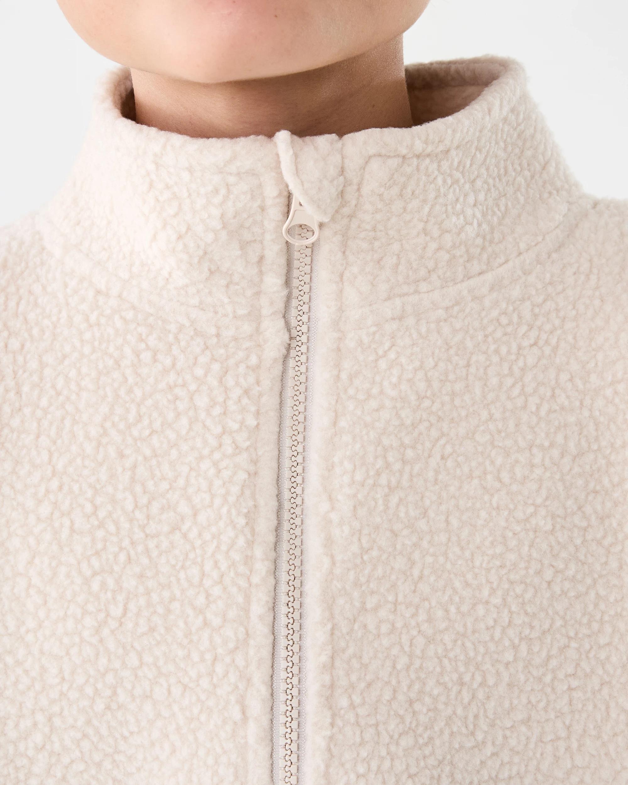 4 Polar Fleece Quarter Zip Sweatshirt Pmc Chalk, 4 of 7