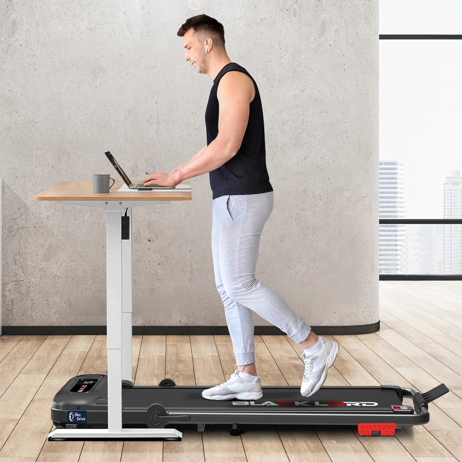 5 Black Lord Treadmill Electric Walking Pad Folding Incline Shock Absorbers - Black, 5 of 10