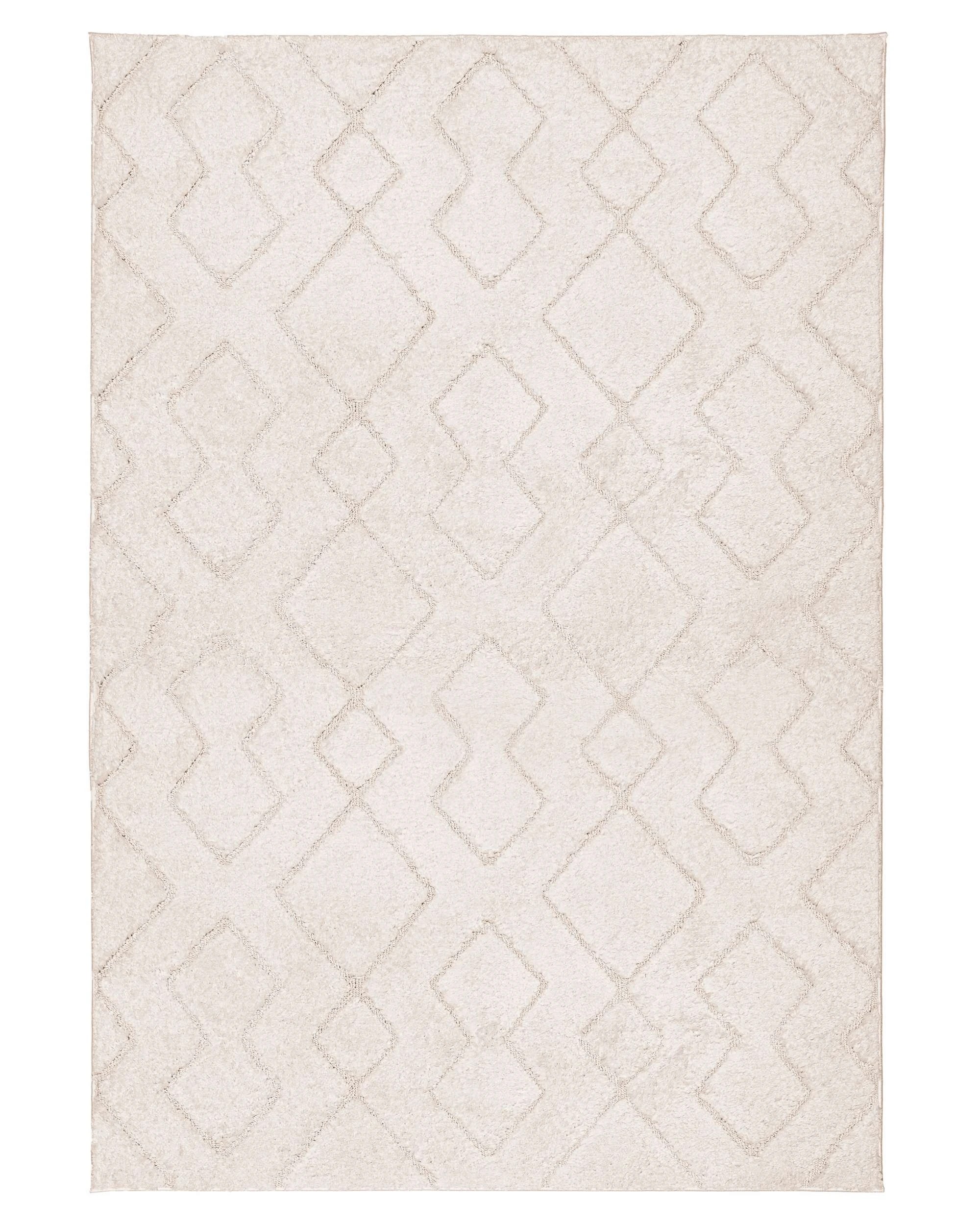 1 Loopsie Albo Diamond Rug-330cm x 240cm - White, 1 of 9