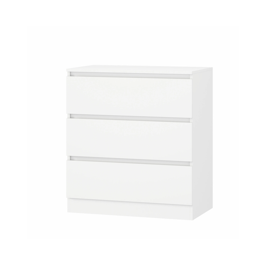 1 Advwin Bedside Table 3 Drawers 77cm Height Nightstand Storage Cabinet Dresser
 - White, 1 of 8