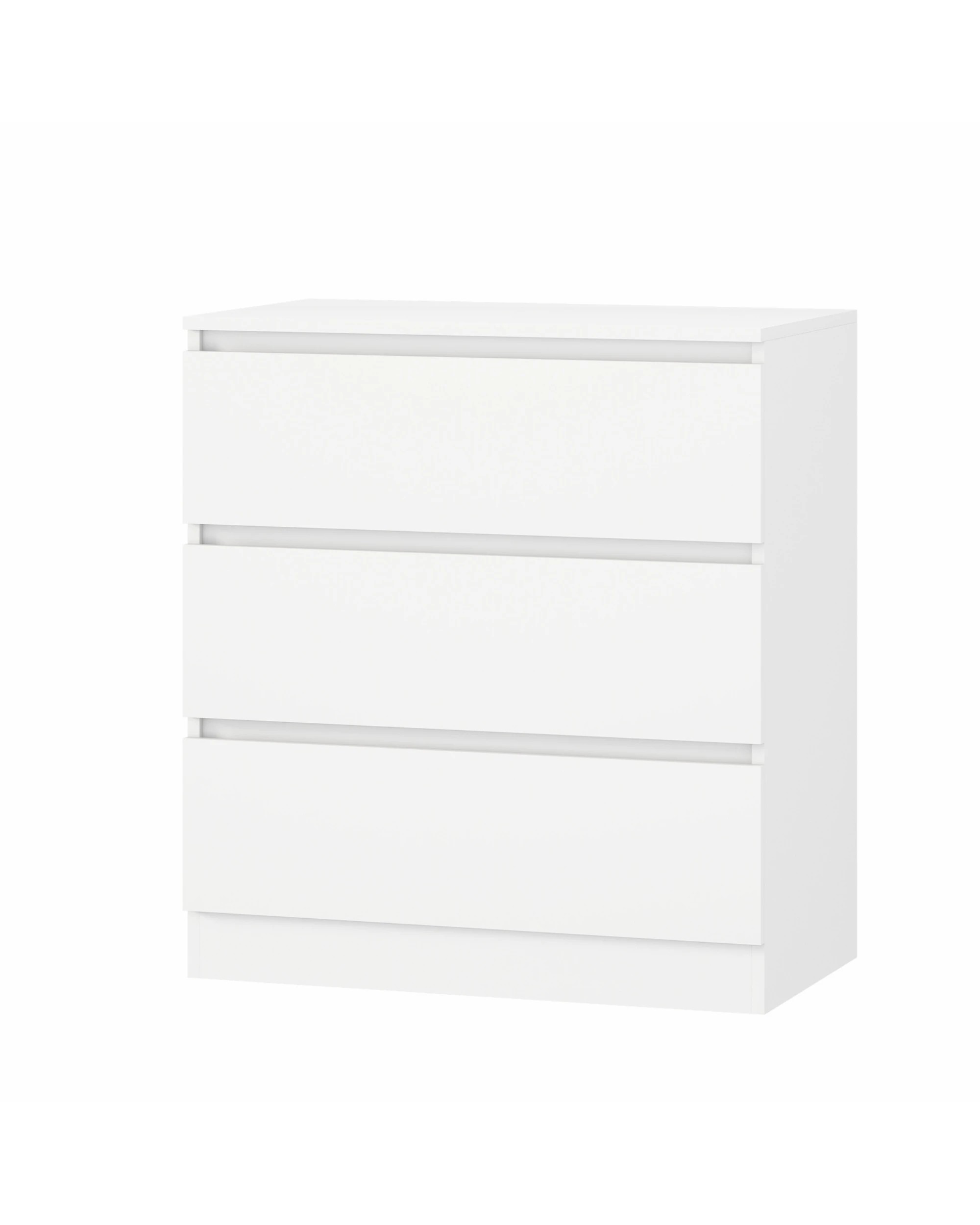1 Advwin Bedside Table 3 Drawers 77cm Height Nightstand Storage Cabinet Dresser
 - White, 1 of 8