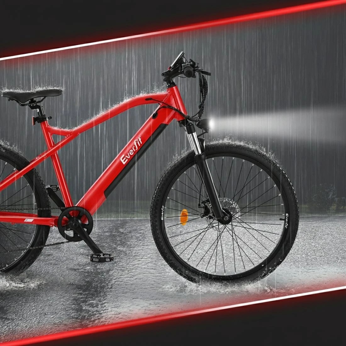 3 Everfit 26 Inch Electric Bike Mountain Bicycle eBike Built-in Battery 250W - Red, 3 of 5